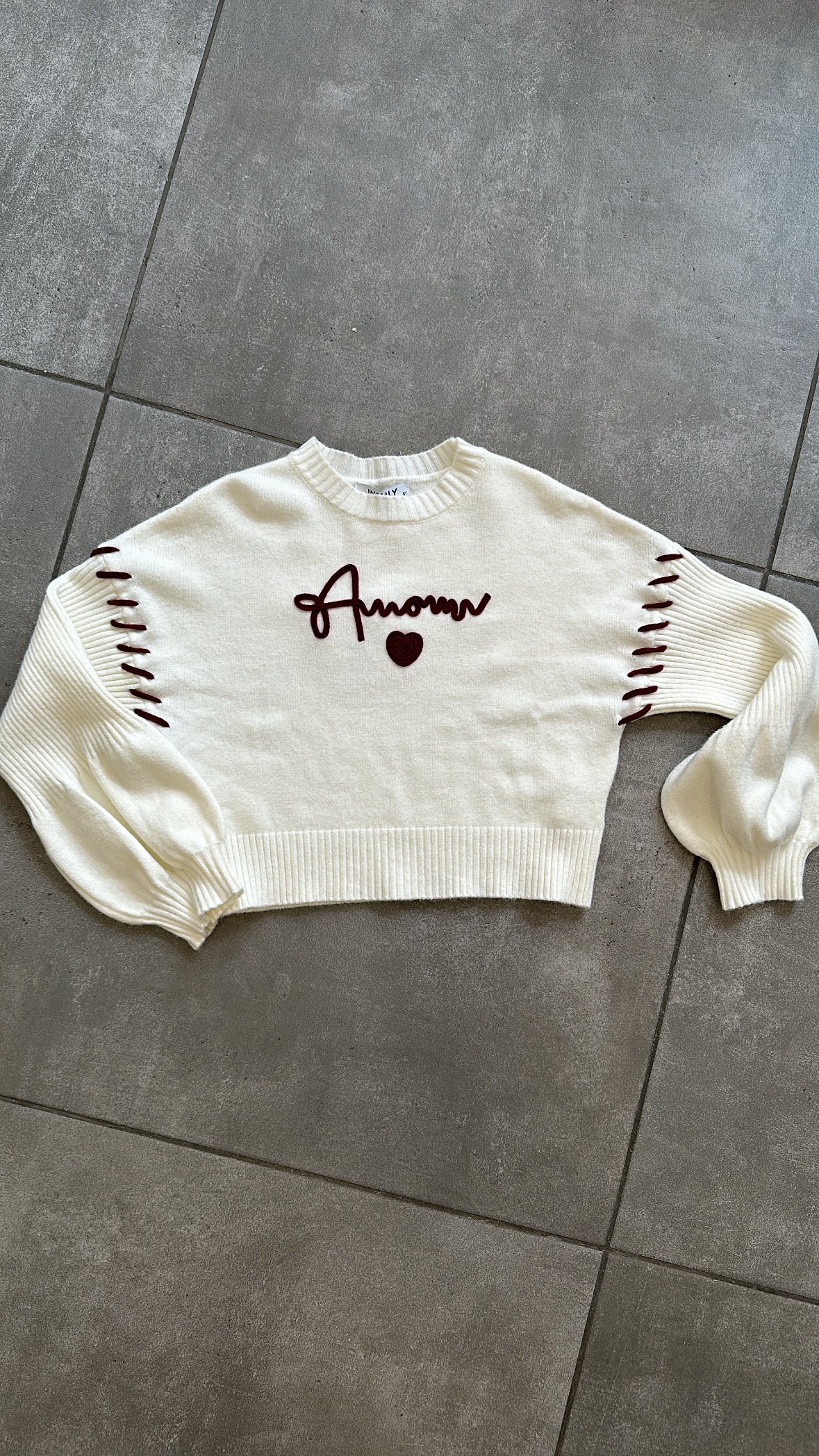 Maglioncino AMOR 6-14A - BIANCO
