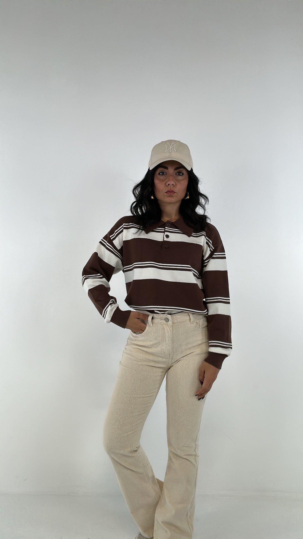 Pantalone ZAMPA IN VELLUTO - PANNA