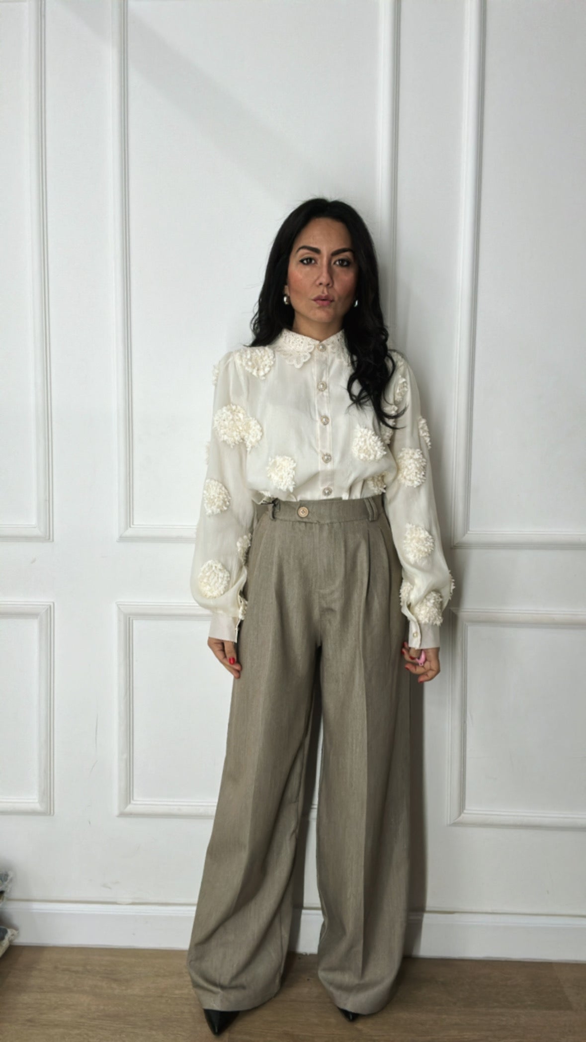 Pantalone PALAZZO DUDU - BEIGE