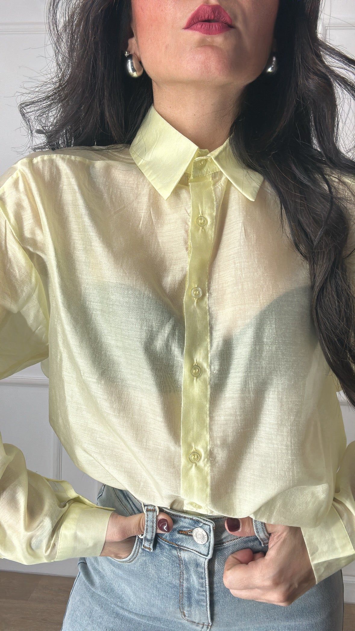 Camicia VELATA - GIALLO