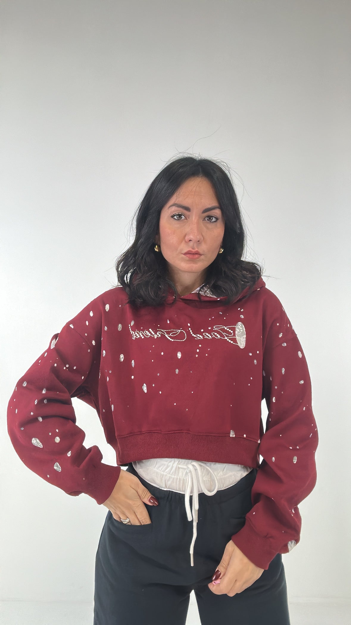 Felpa GOOD - BORDEAUX