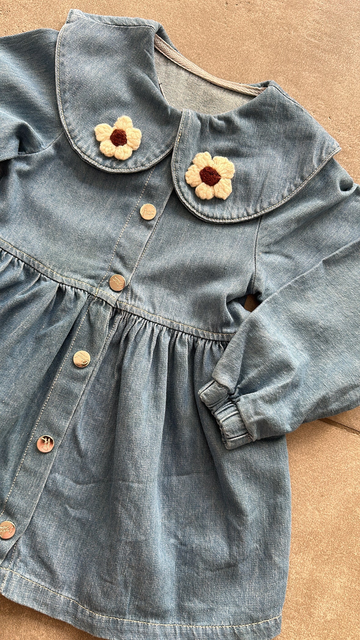 Vestitino FIORE RICAMO 1-4A - JEANS