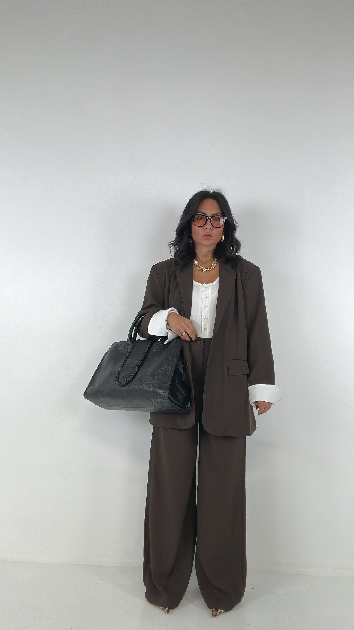 Tailleur PIEGA BIANCA - MARRONE