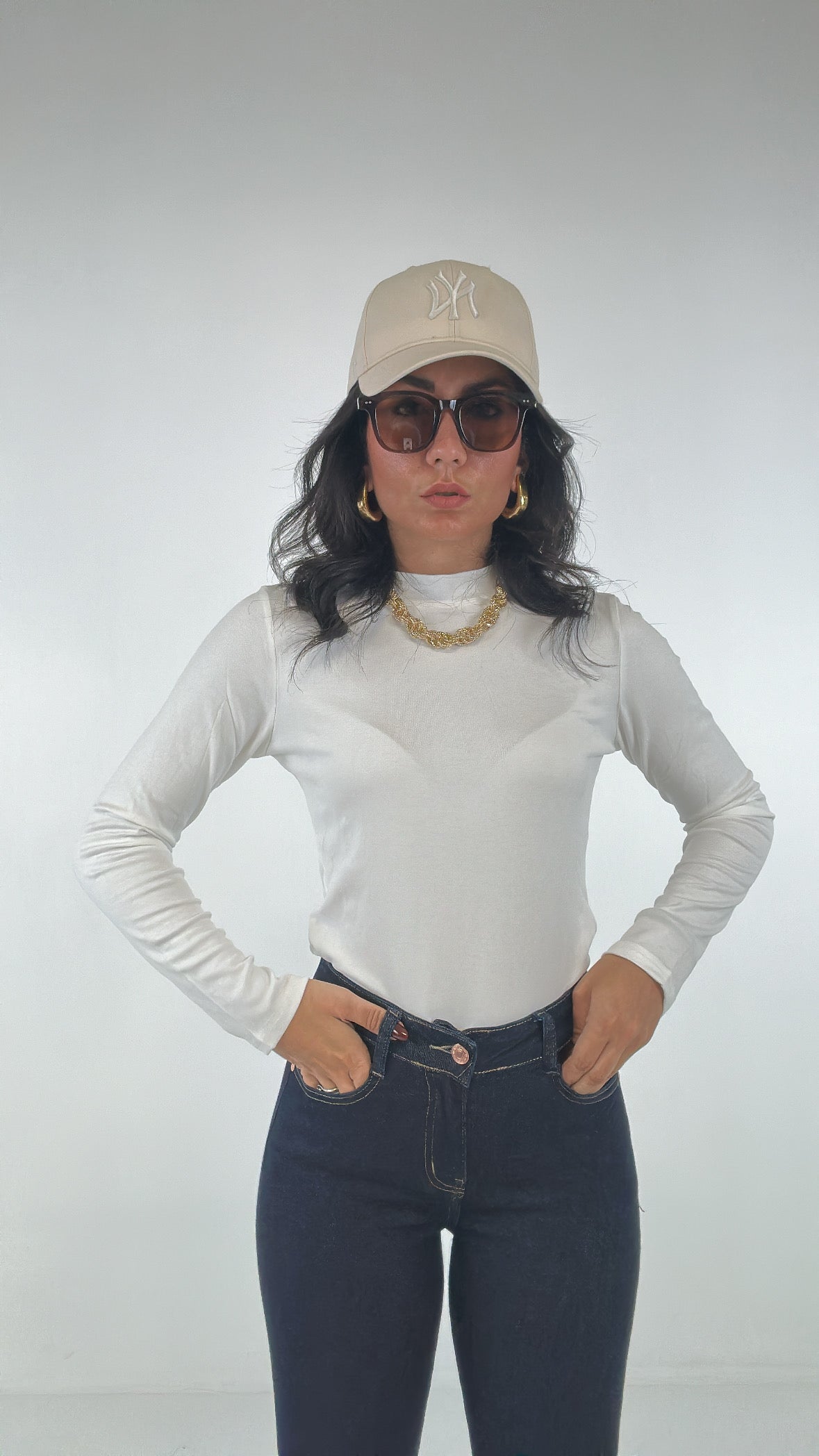 Maglia BASIC MANICA LUNGA - BIANCO