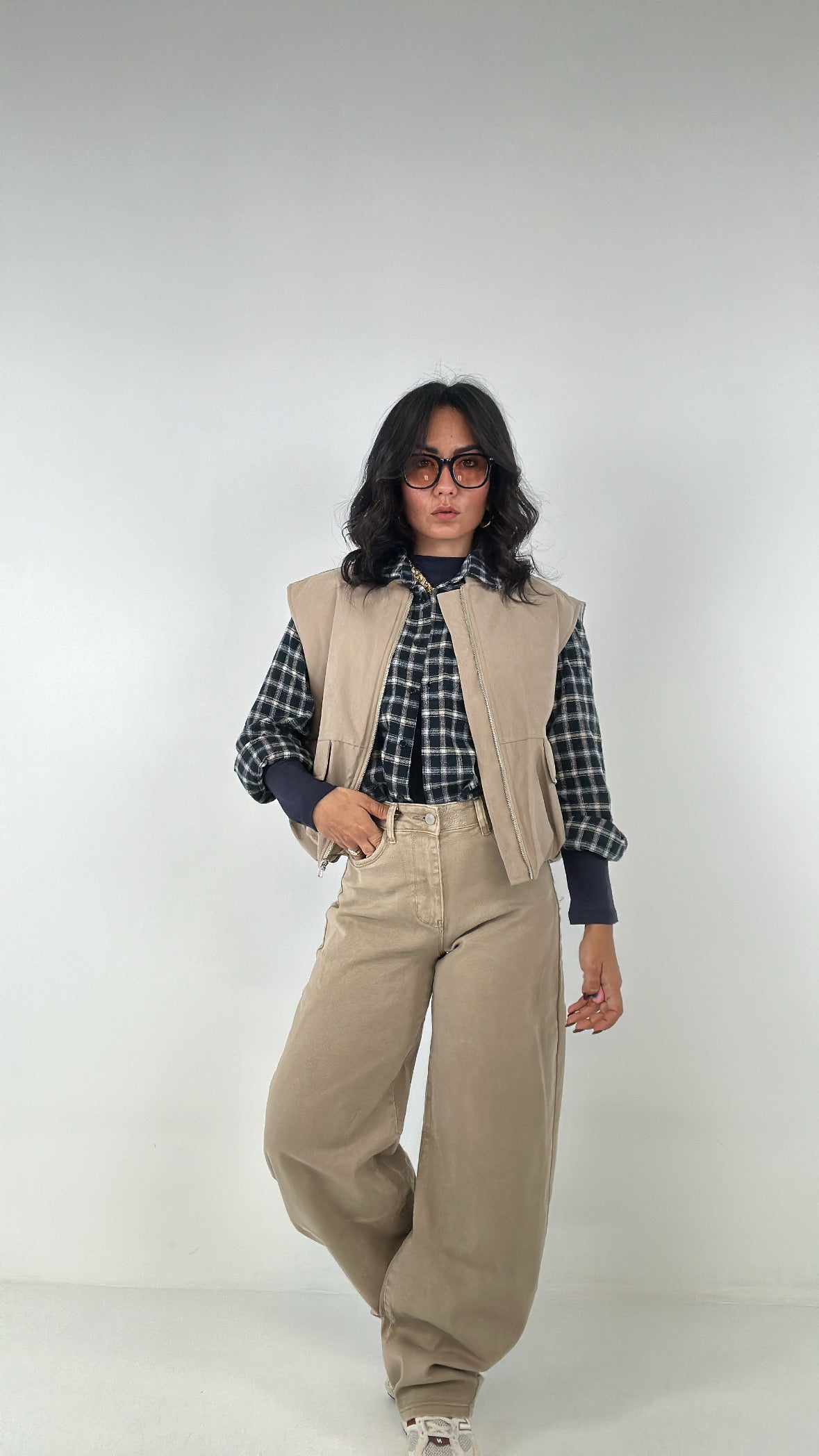 Gilet BOMBER LUMINA - BEIGE