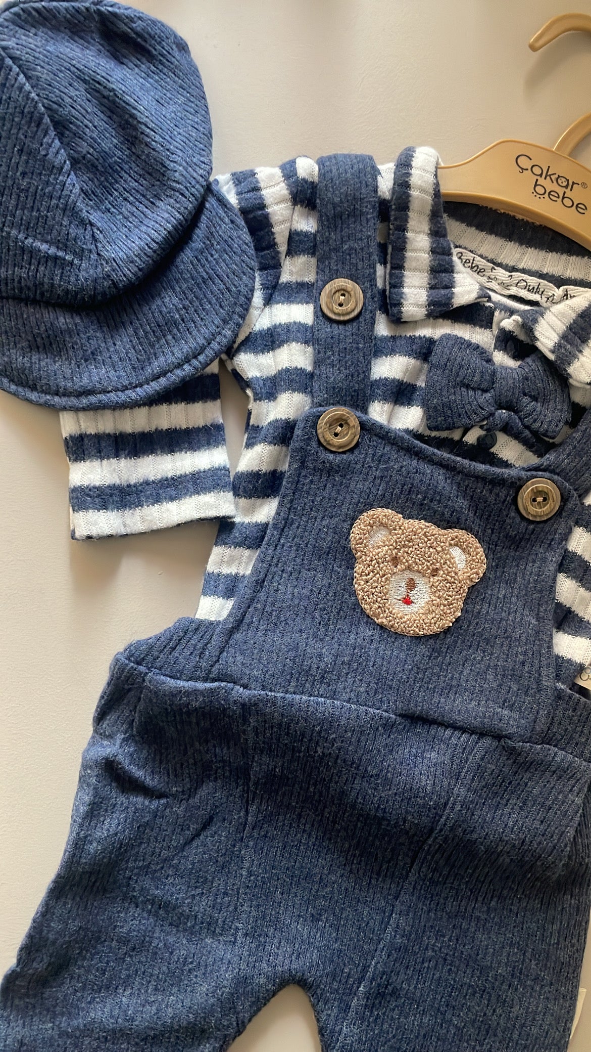 Completo SALOPETTA ORSO 0-12M - BLU