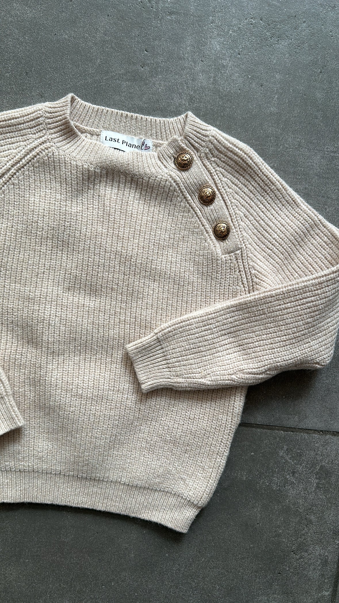 Pull BOTTONCINI 4-12A - BEIGE