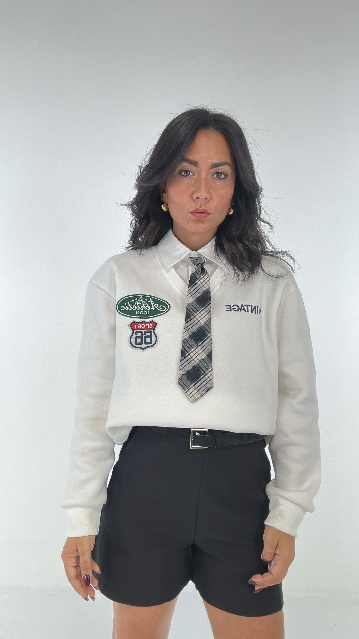 Felpa VINTAGE ICON - BIANCO