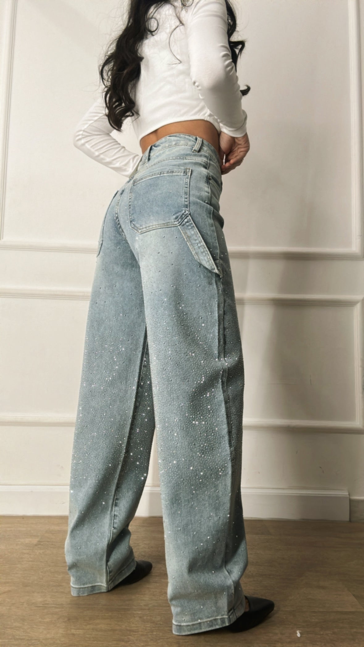 Jeans WIDE BALLON BRILLANTINI - JEANS