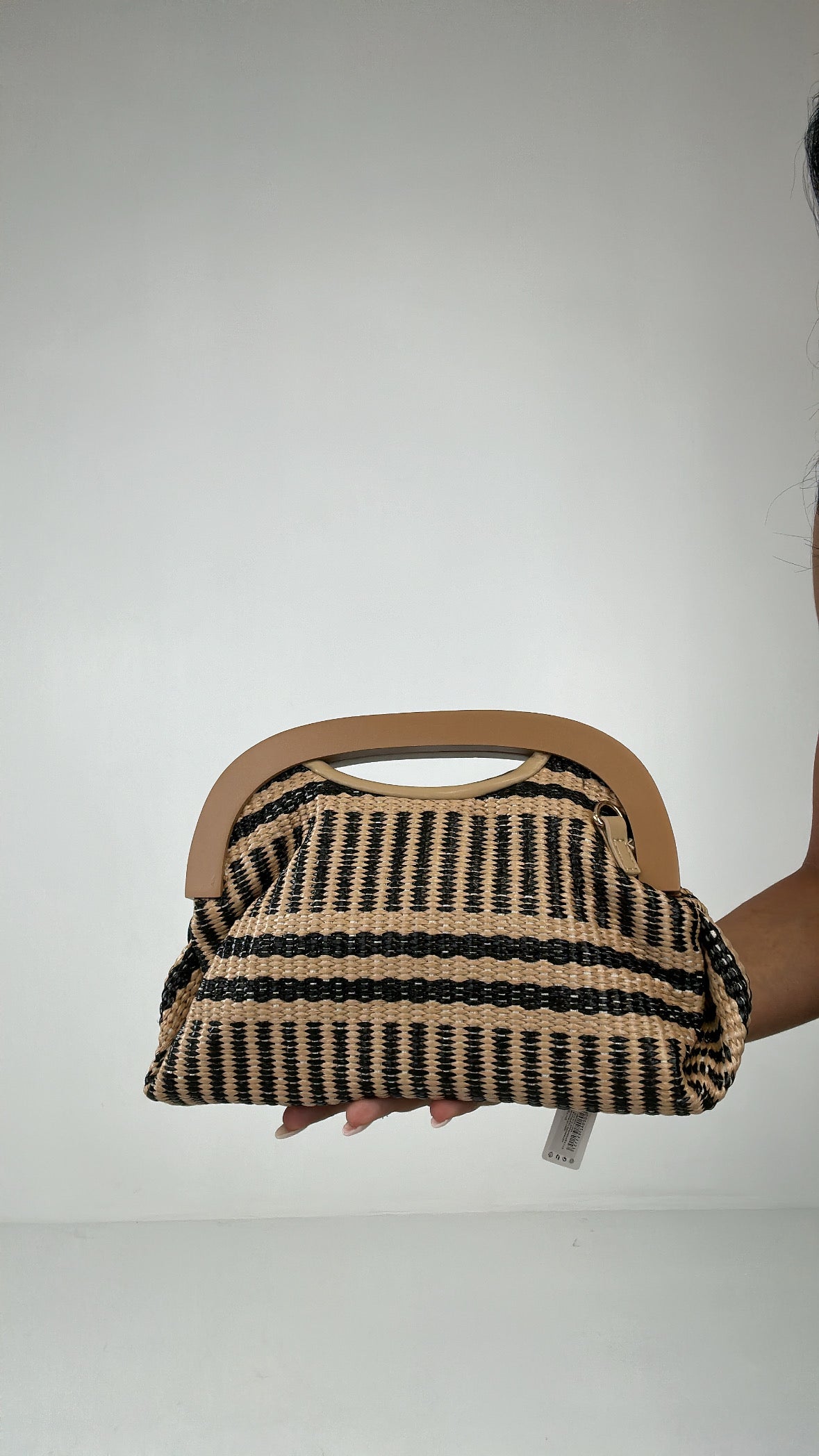 Pochette BICOLOR MANICO - NERO