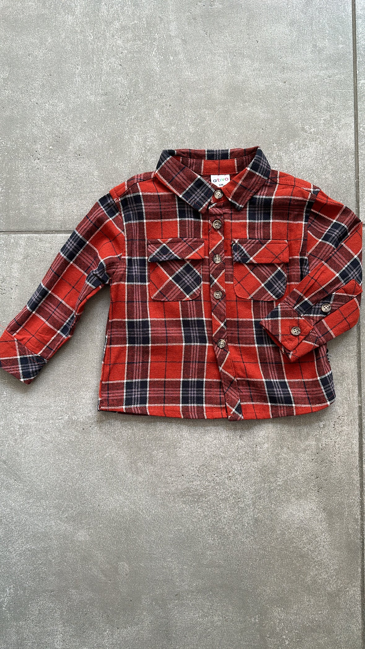 Camicia QUADRI 12-36M - RUGGINE