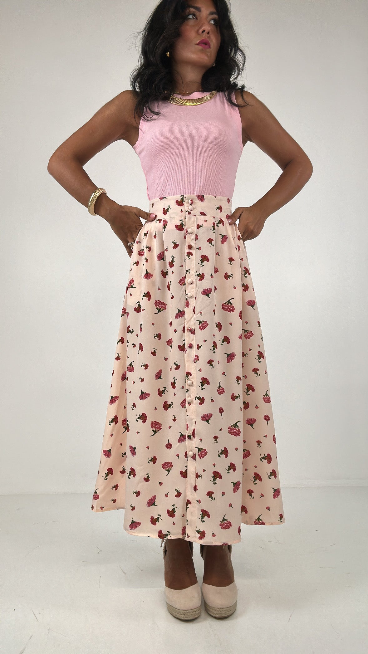 Gonna BOTTONCINI FANTASY - ROSA