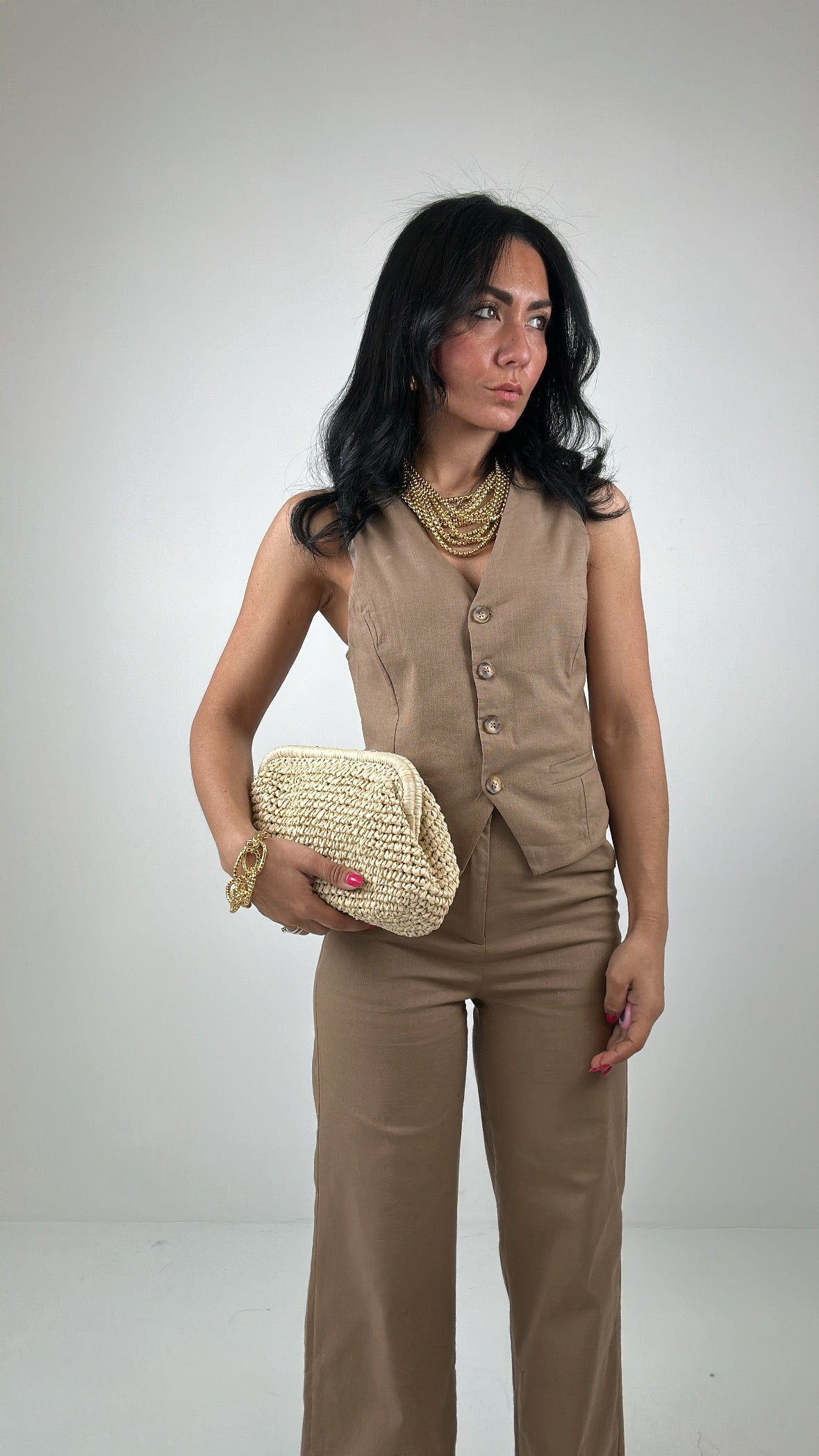 Pochette RAFFIA - BEIGE