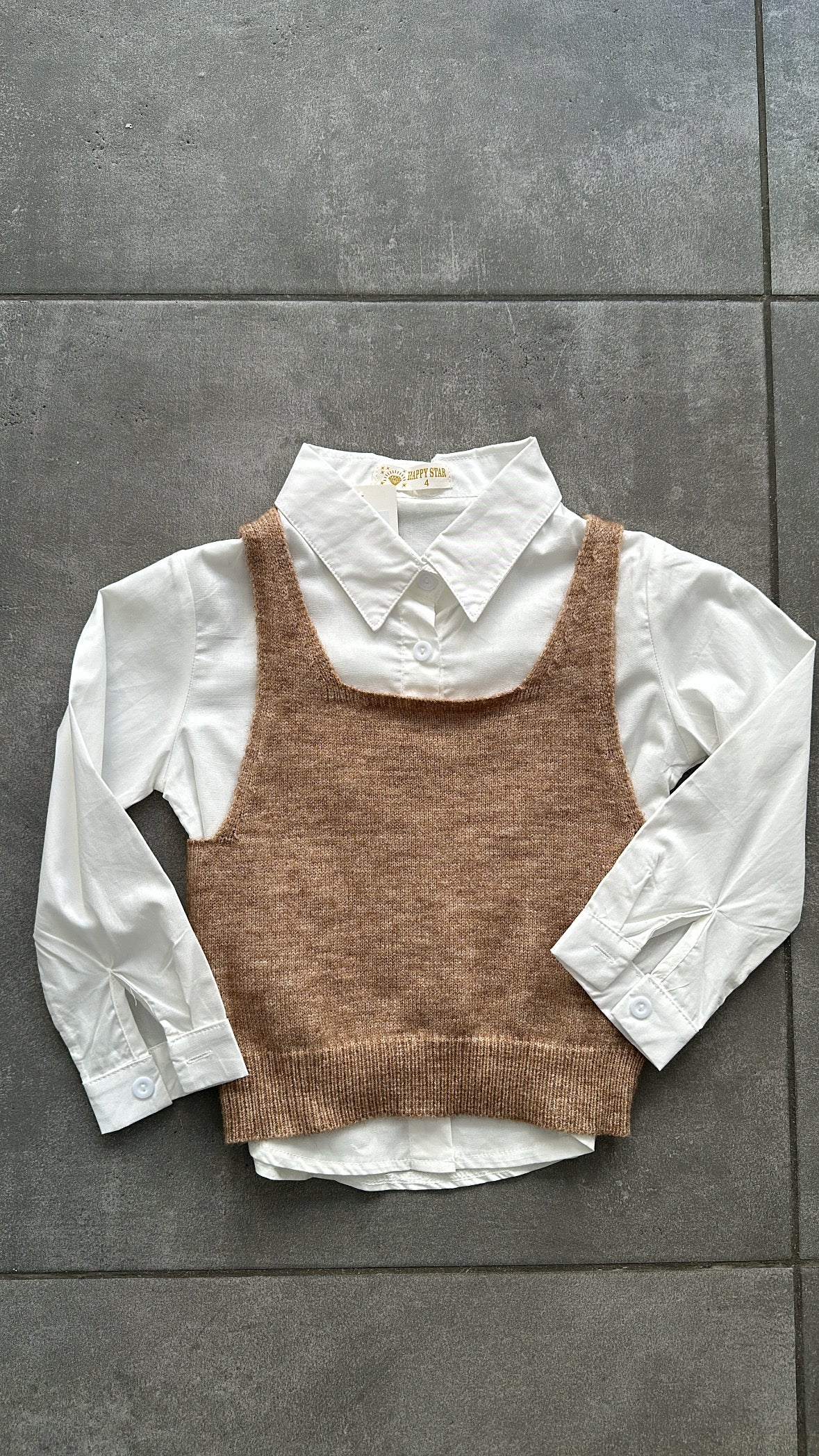 Camicia CON GILET 4-14 A - BIANCO
