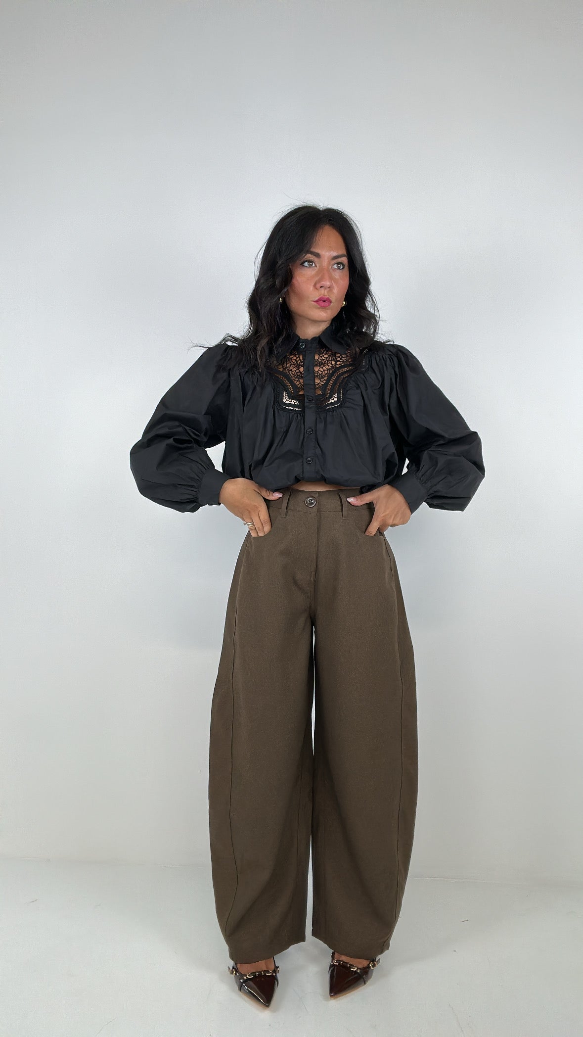 Pantalone BALLON - MARRONE