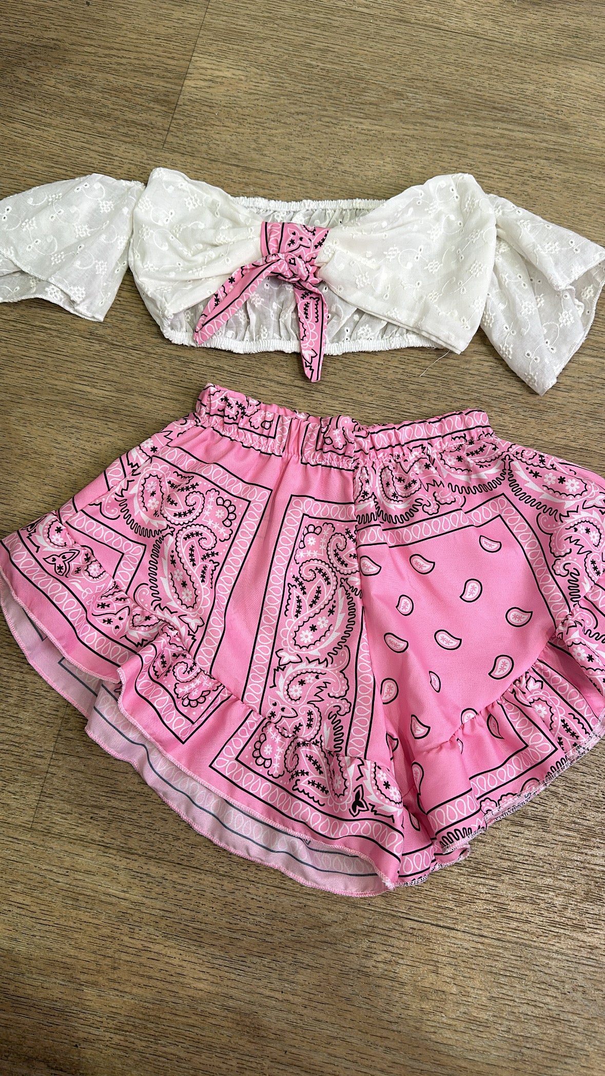 Completo TOP BANDANA 4-14A - ROSA