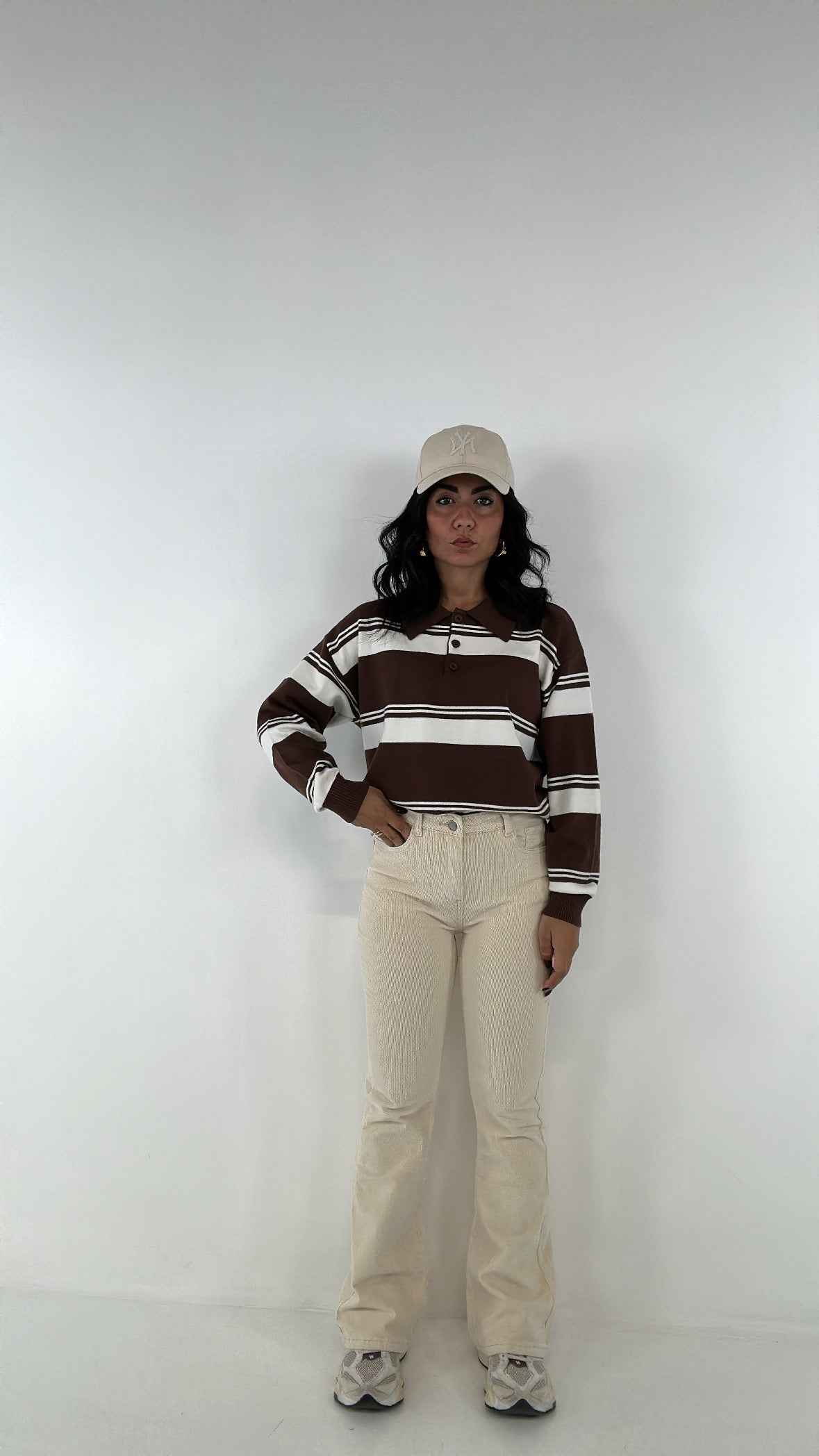 Pantalone ZAMPA IN VELLUTO - PANNA
