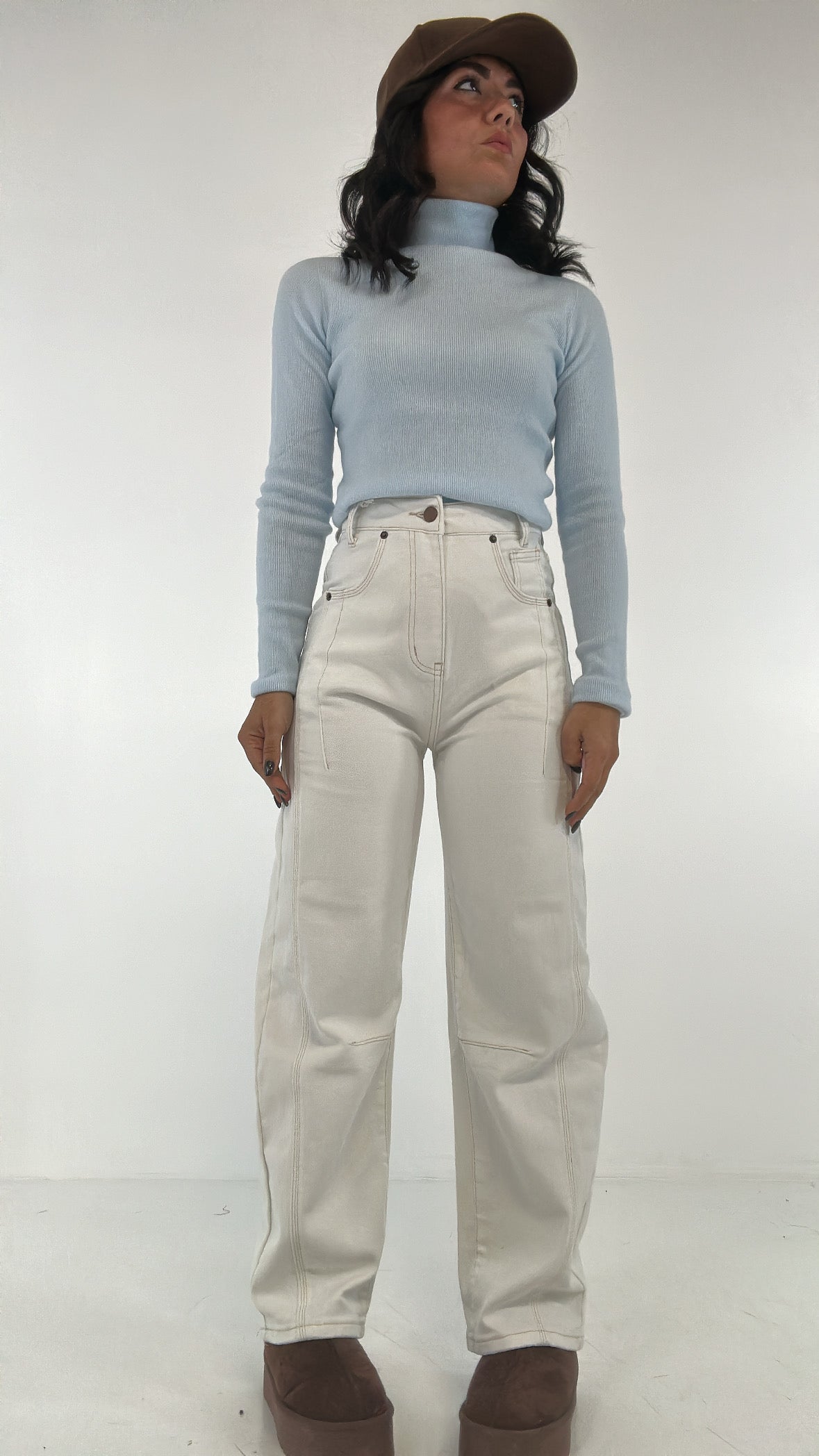 Jeans BAGGY WHITE - BIANCO
