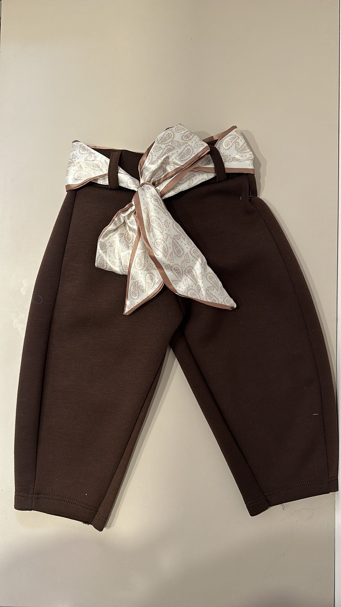 Pantalone. CON FULAR 12-36M - MARRONE