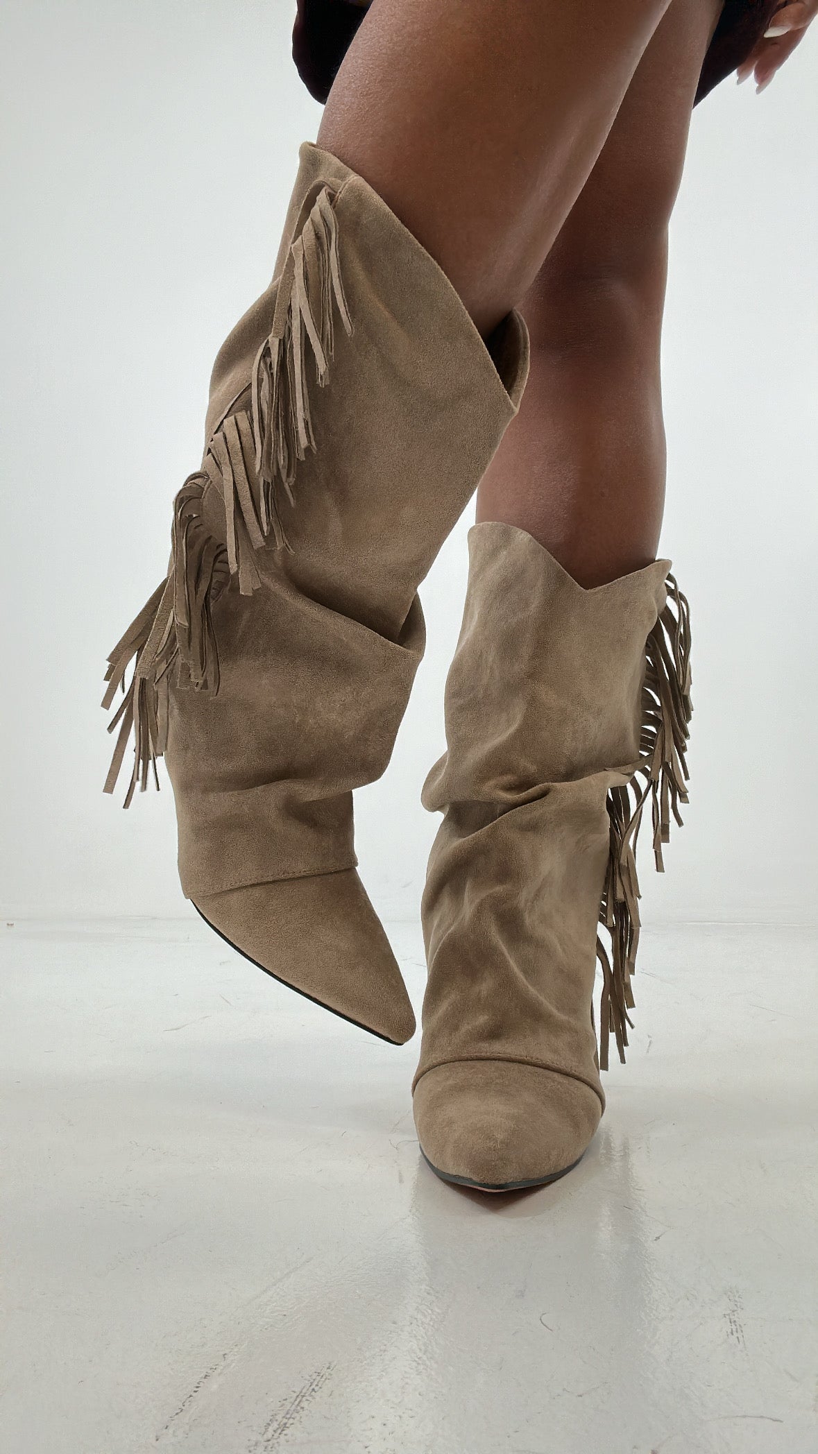 Stivale FRANGES - BEIGE