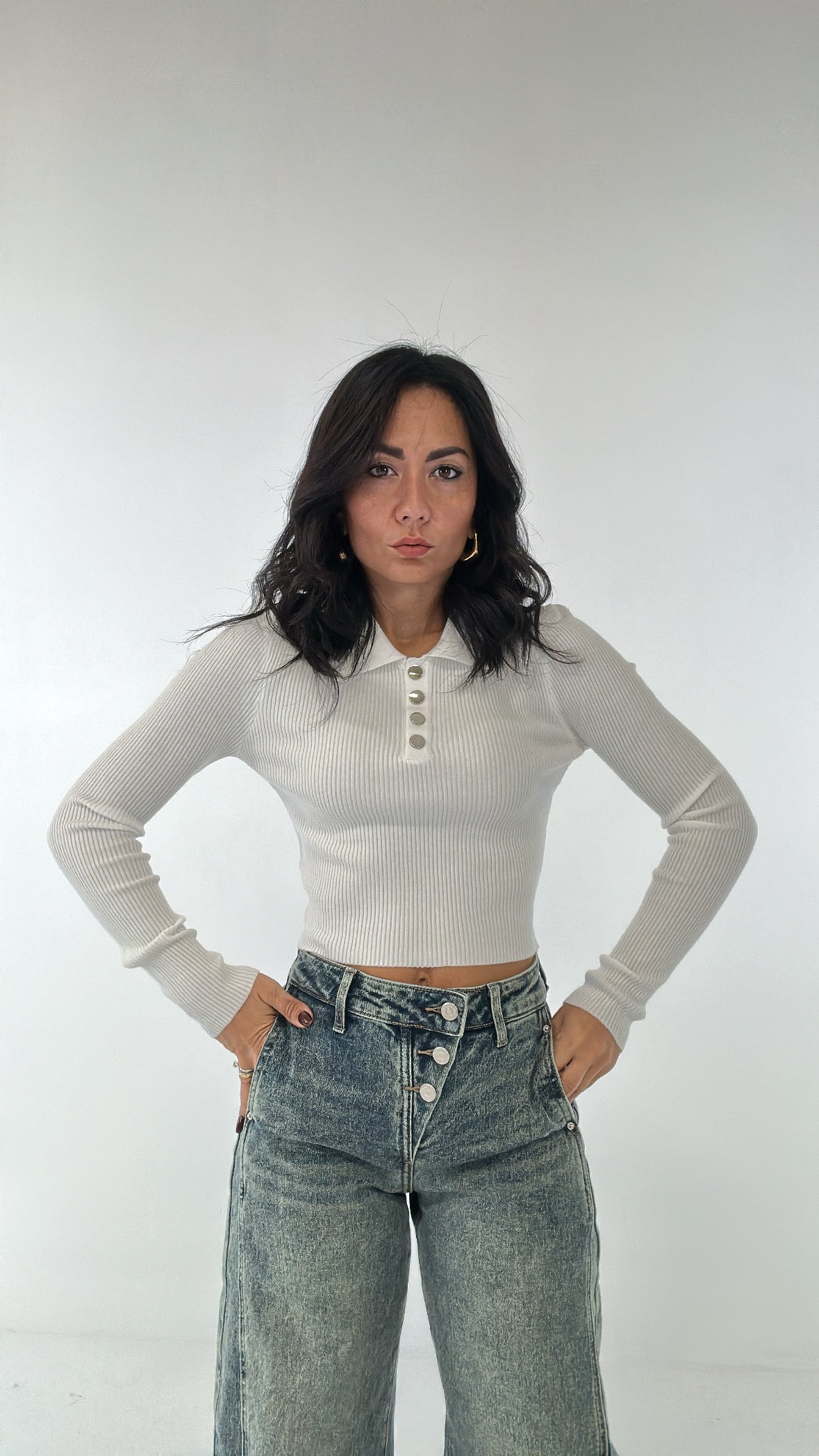 Polo CROP - BIANCO