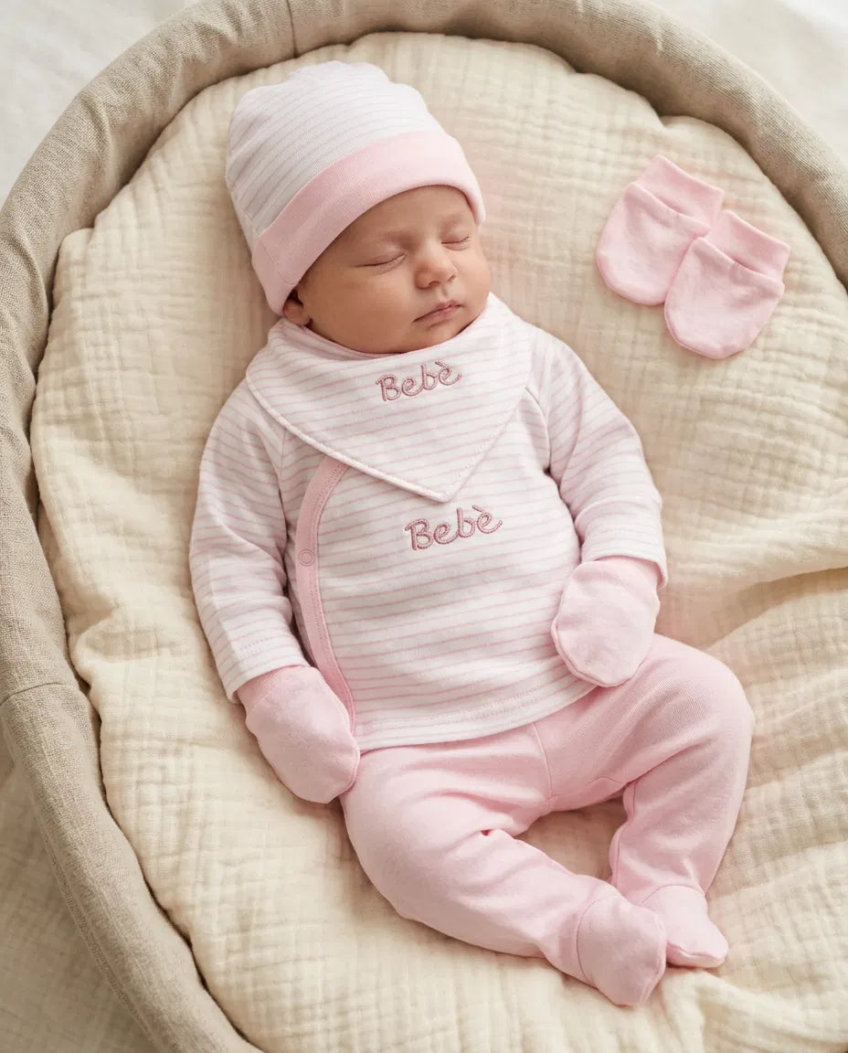 Set NASCITA BEBE' 4pz - ROSA
