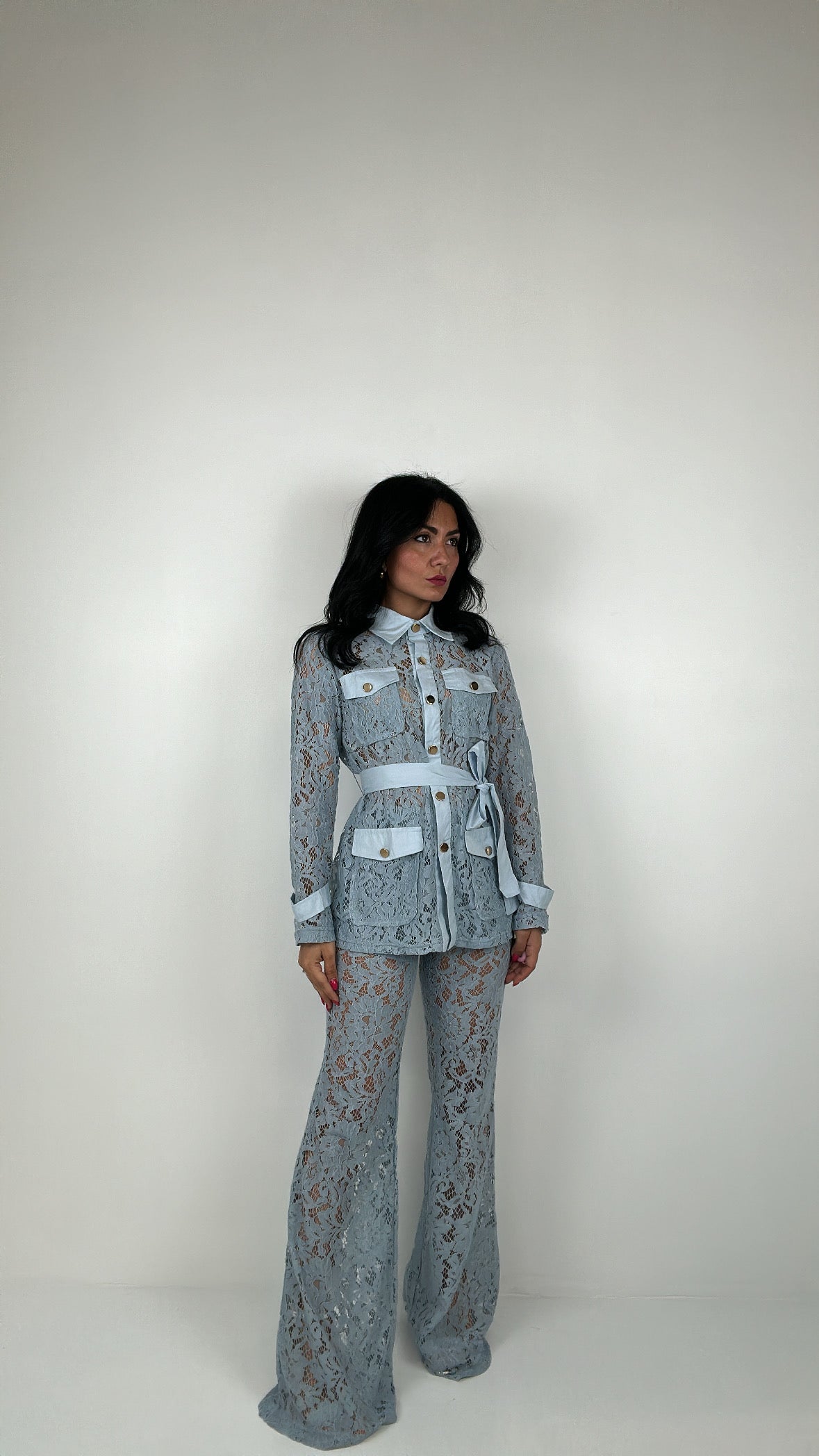 Completo PIZZO STAR - CELESTE