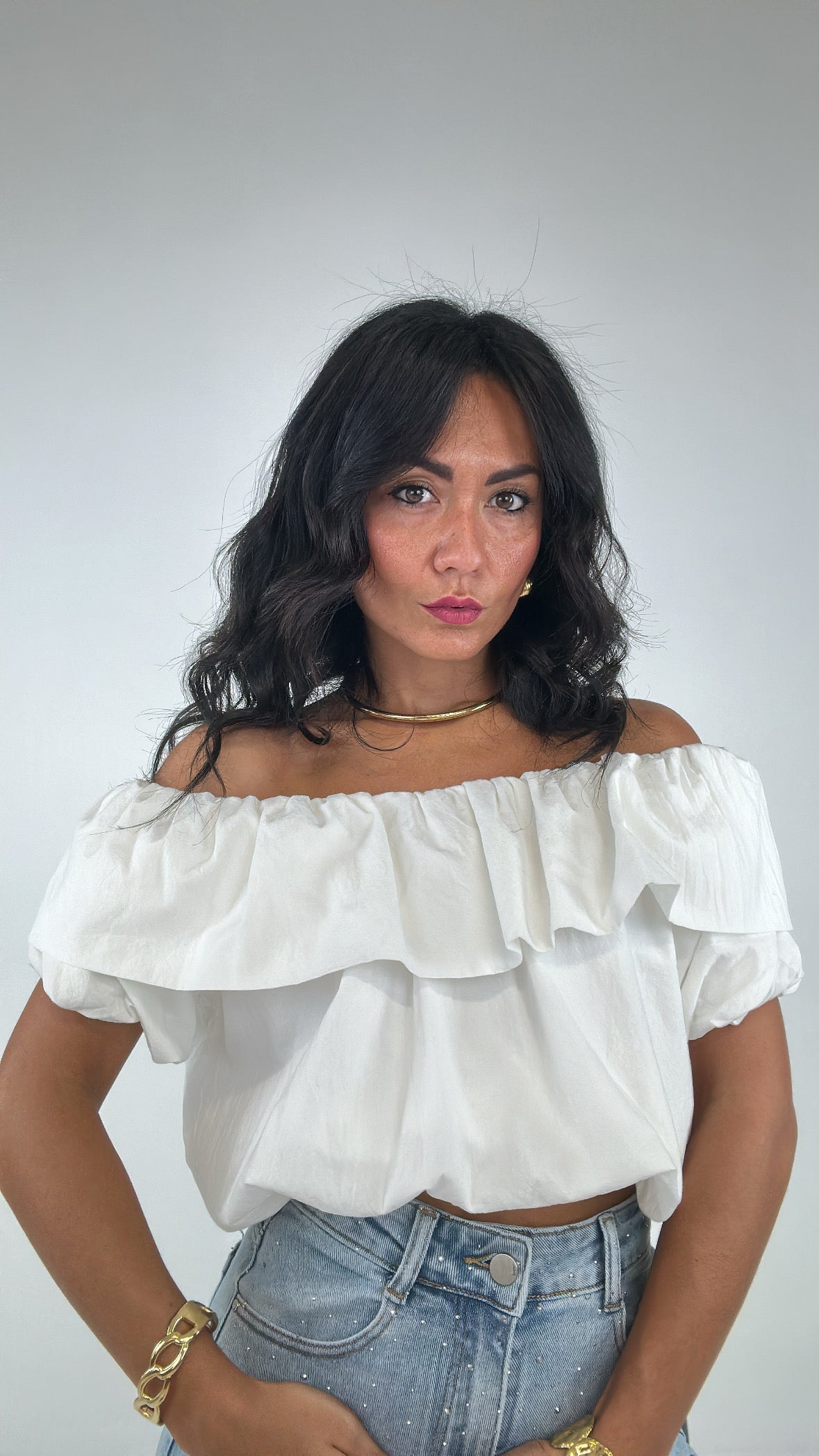 Top BARCA ARRI - BIANCO