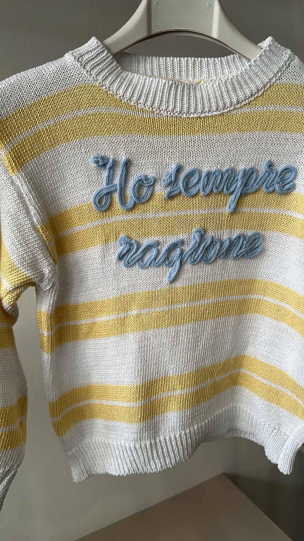 Pull HO SEMPRE RAGIONE 4-14A - GIALLO