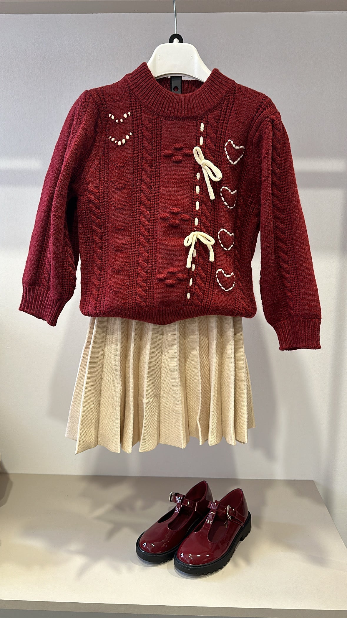 Pull FIOCCHETTI E CUORI - BORDEAUX