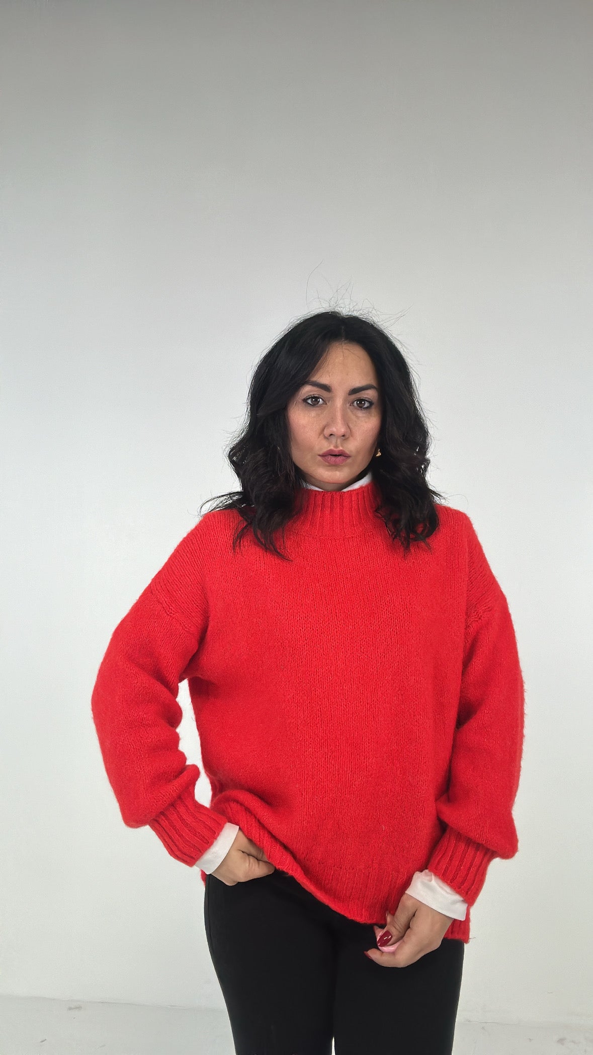 Pull PESANTE LUPETTO - ROSSO