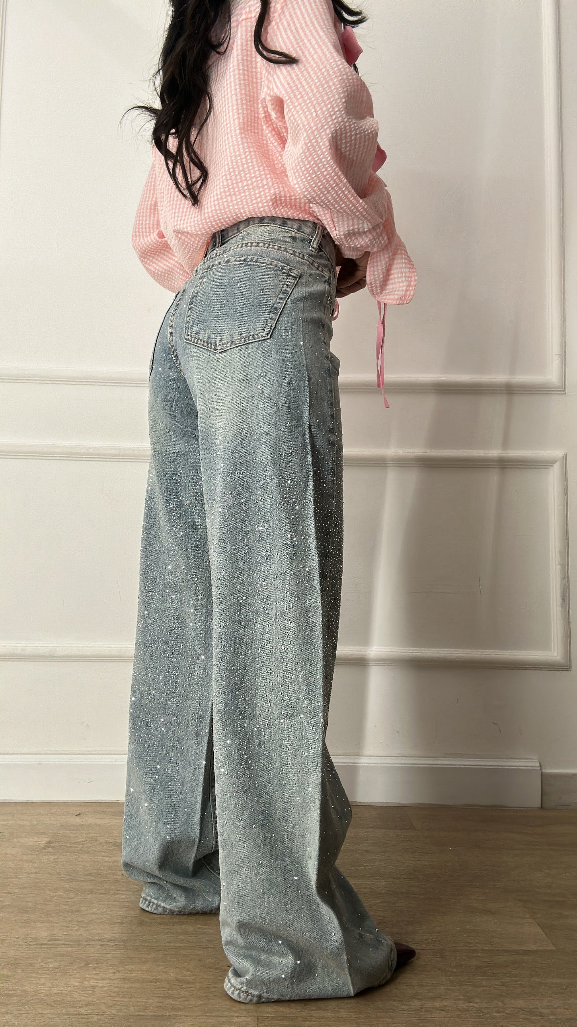 Jeans WIDE LEG BRILLANTINI - JEANS