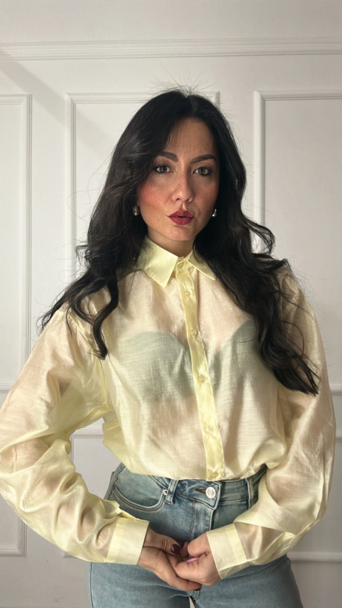 Camicia VELATA - GIALLO