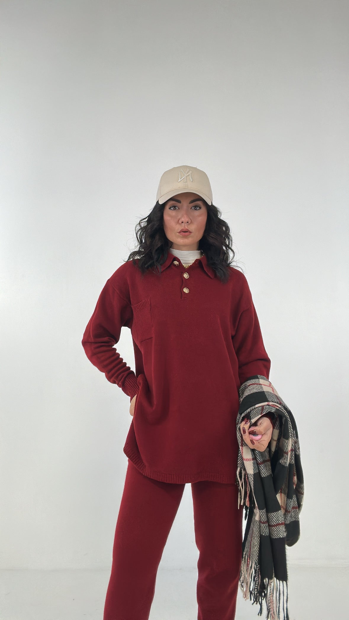 Completo CON POLO IN MAGLIA - BORDEAUX