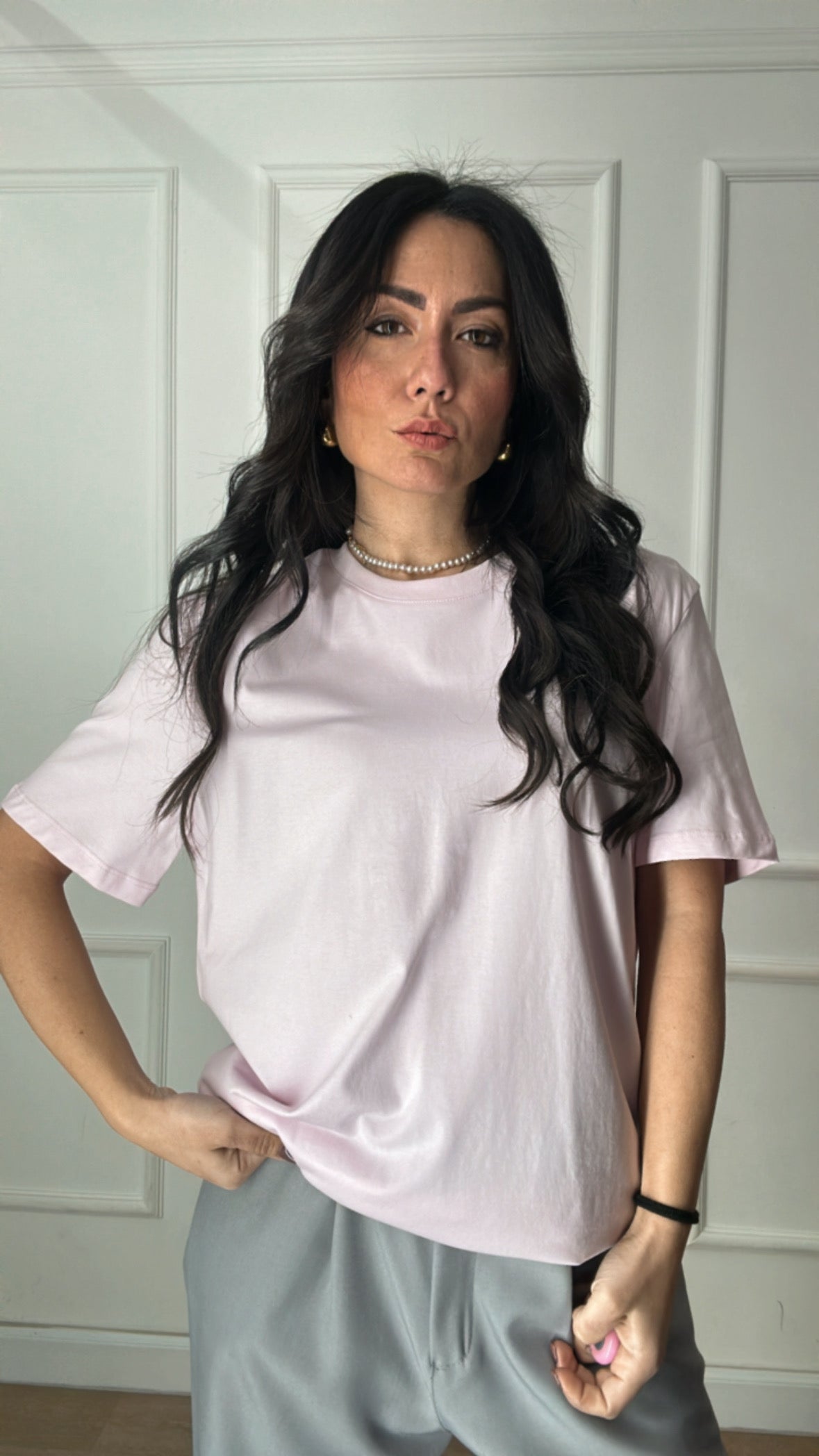 T-shirt BASIC LUMINA - ROSA CIPRIA