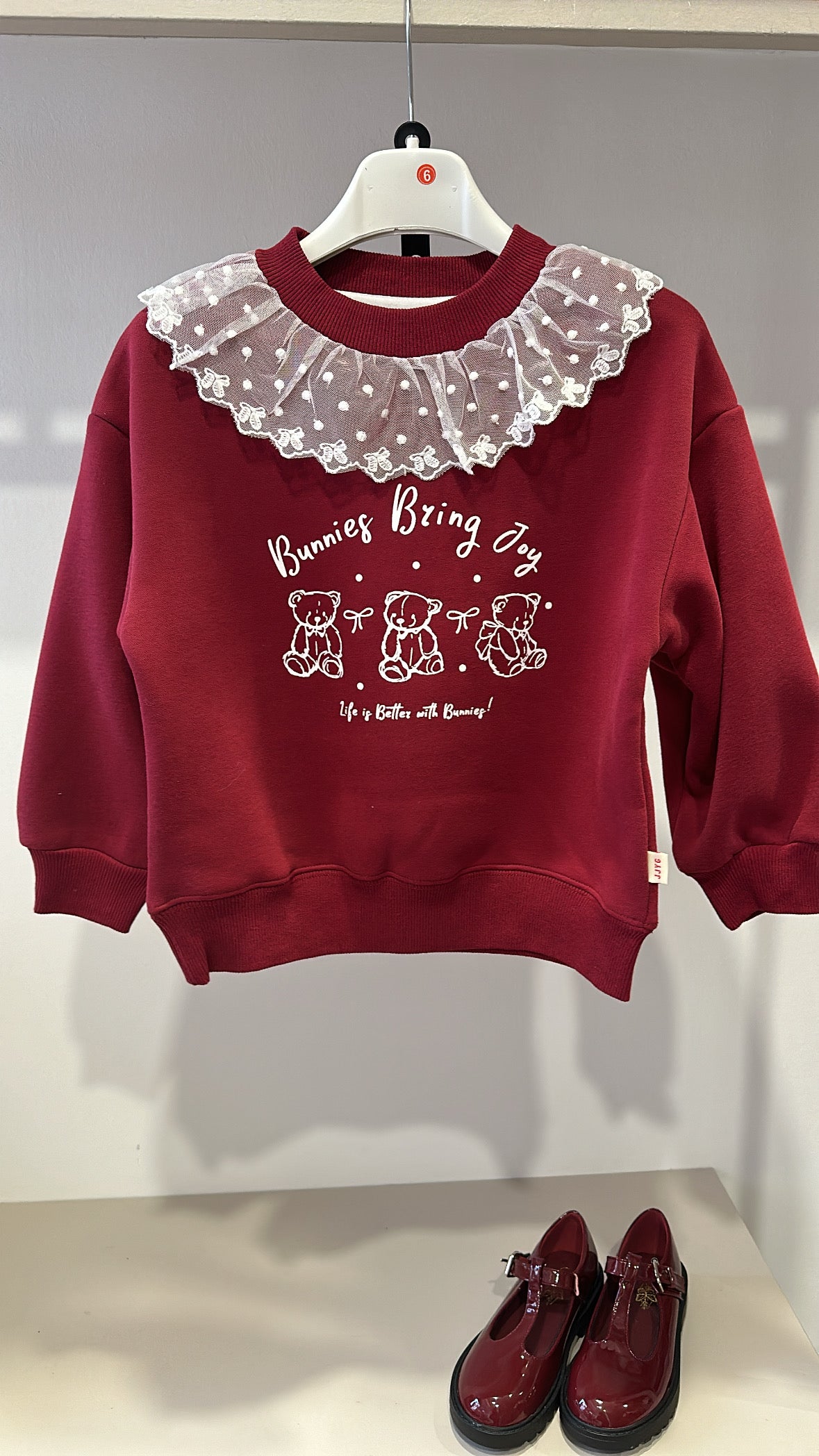 Felpa BUNNIES BRING - BORDEAUX