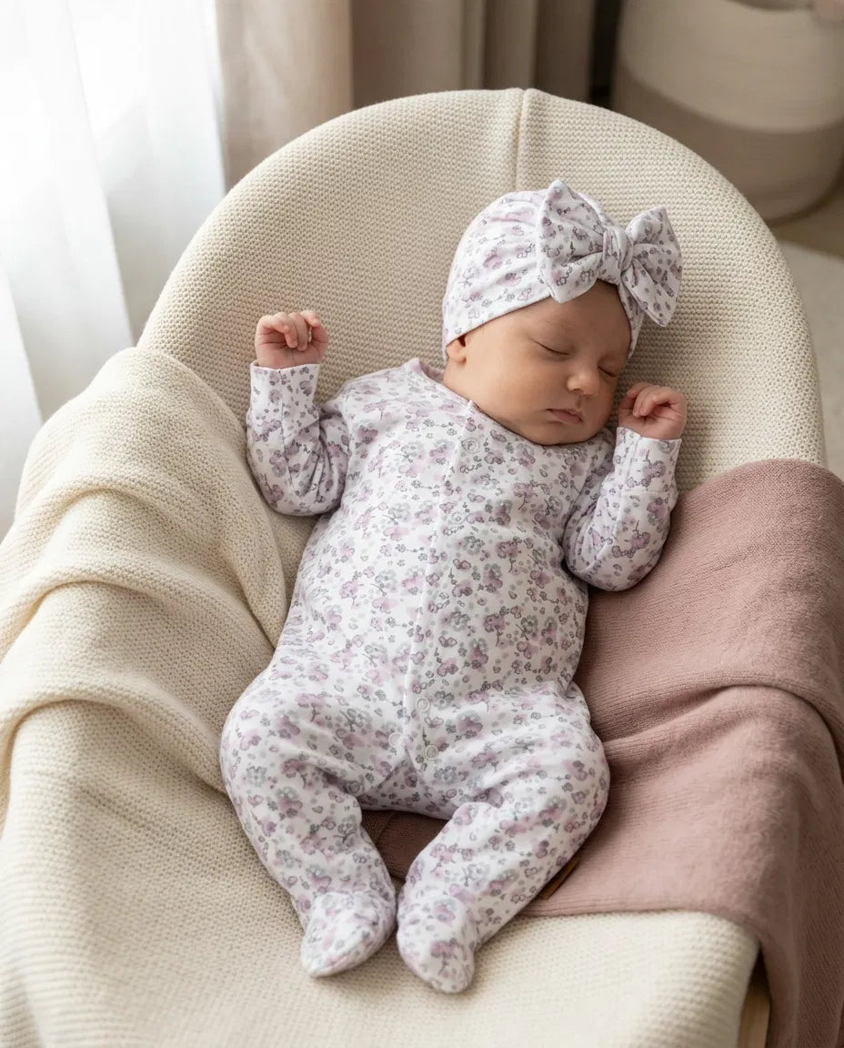 Tutina IN COTONE CON TURBANTE 0-3 - ROSA