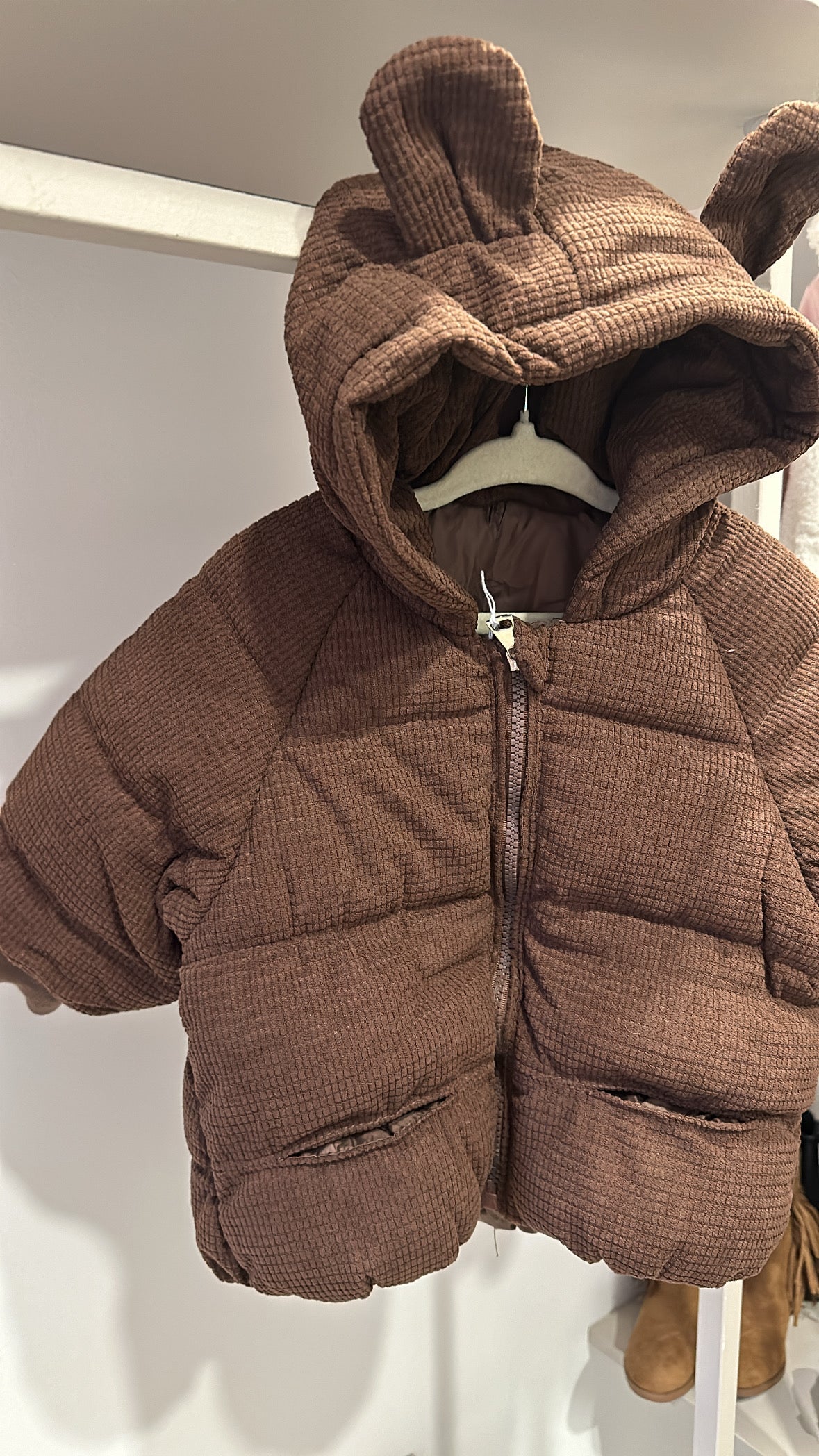 Giubbotto IN VELLUTO - MARRONE