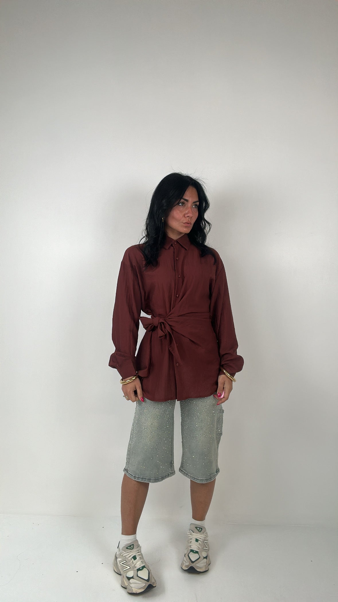 Camicia FIOCCO LATERALE - BORDEAUX