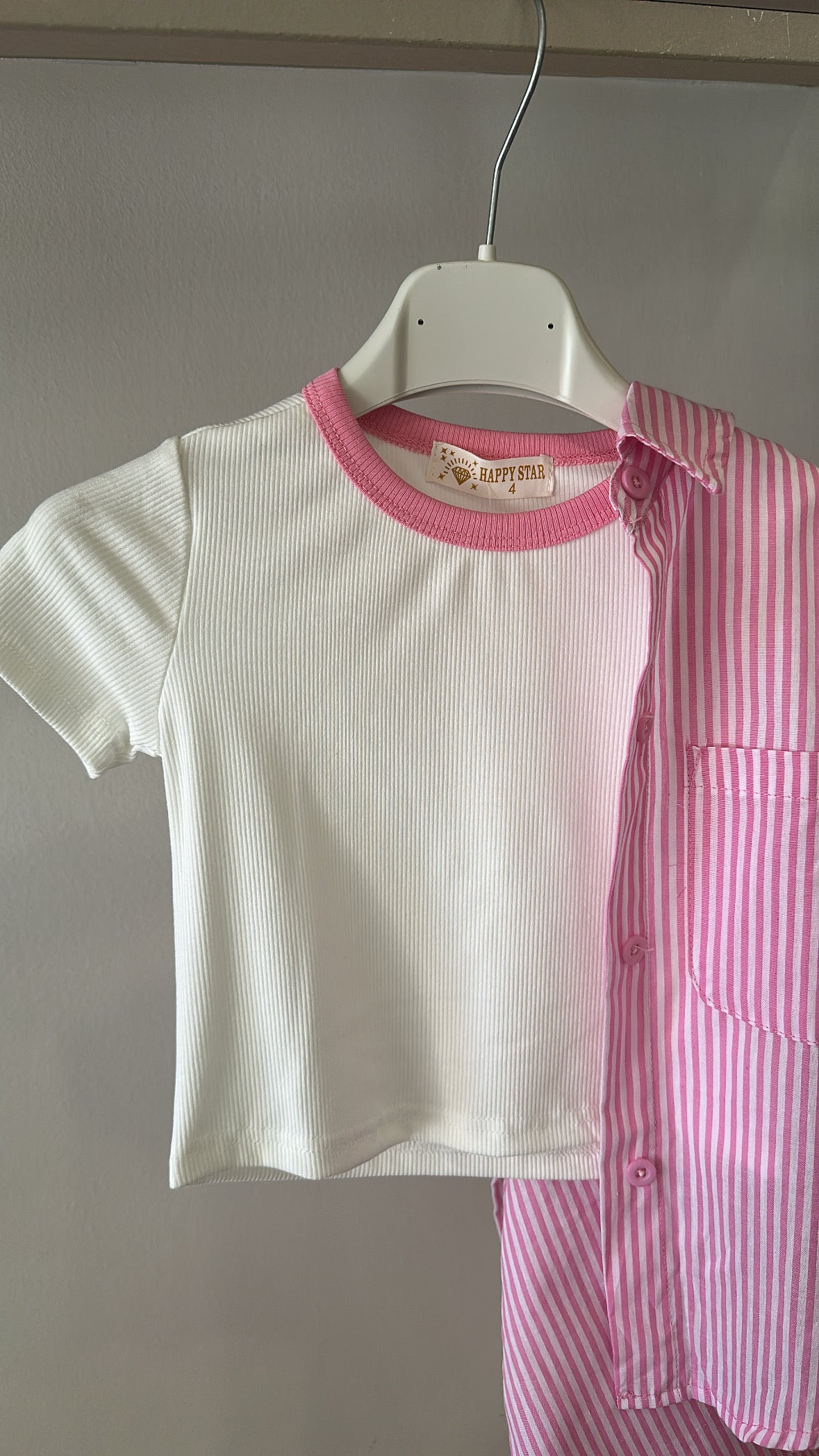 Camicia CON T-SHIRT 4-14A - ROSA