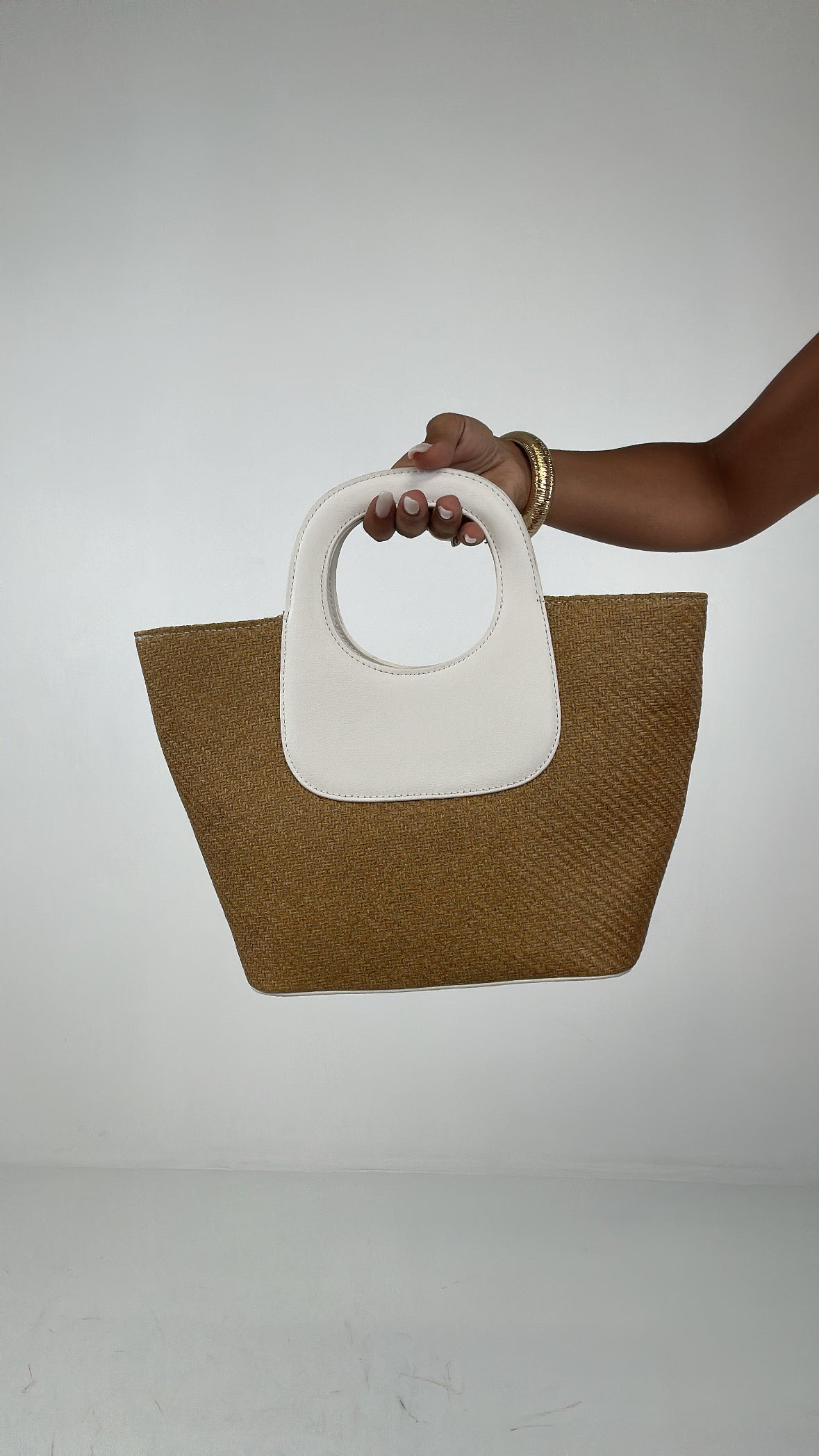 Borsa CERCHIO MANICO - BIANCO