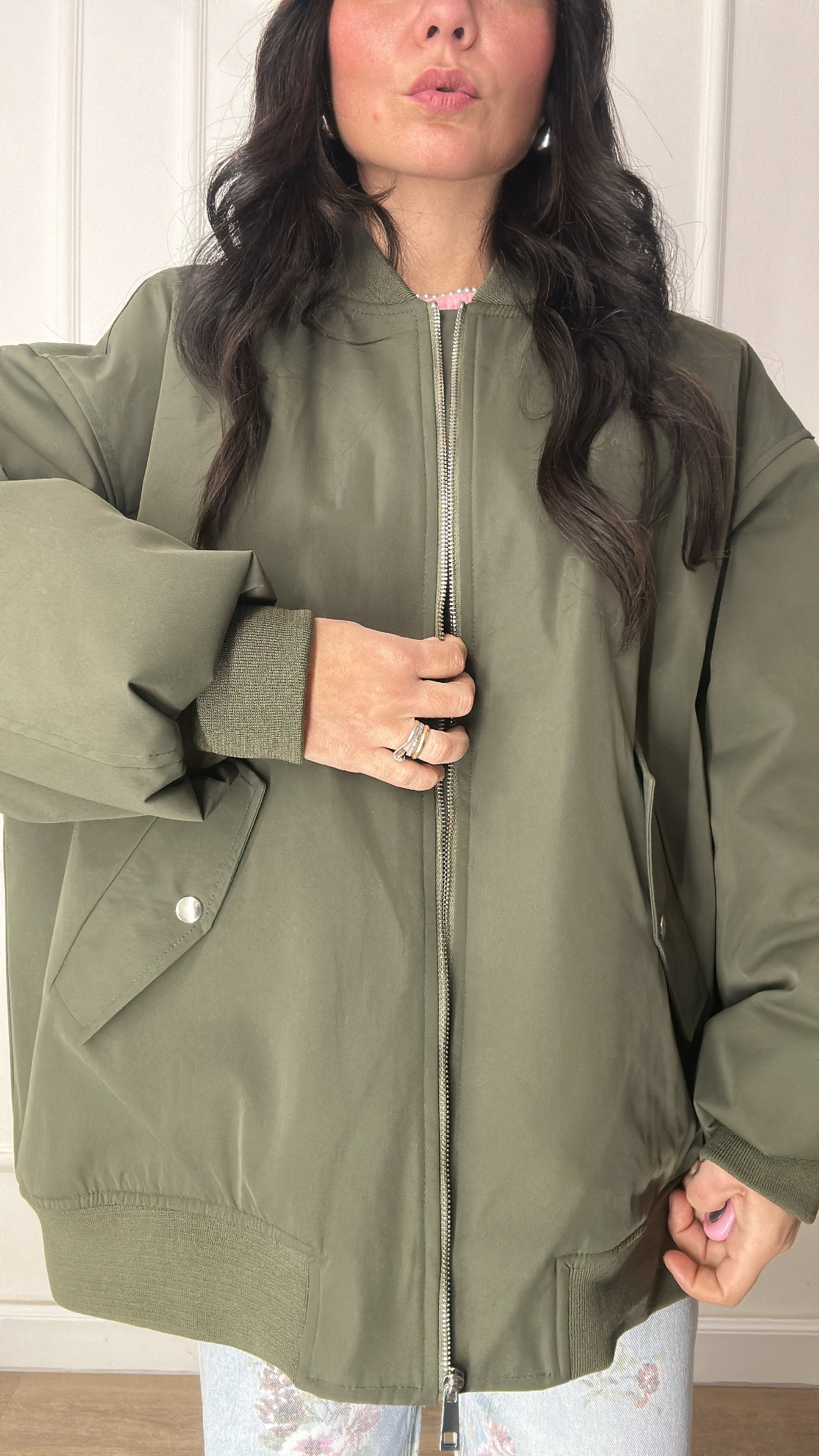 Bomber LUMINA SPRING - VERDE MILITARE