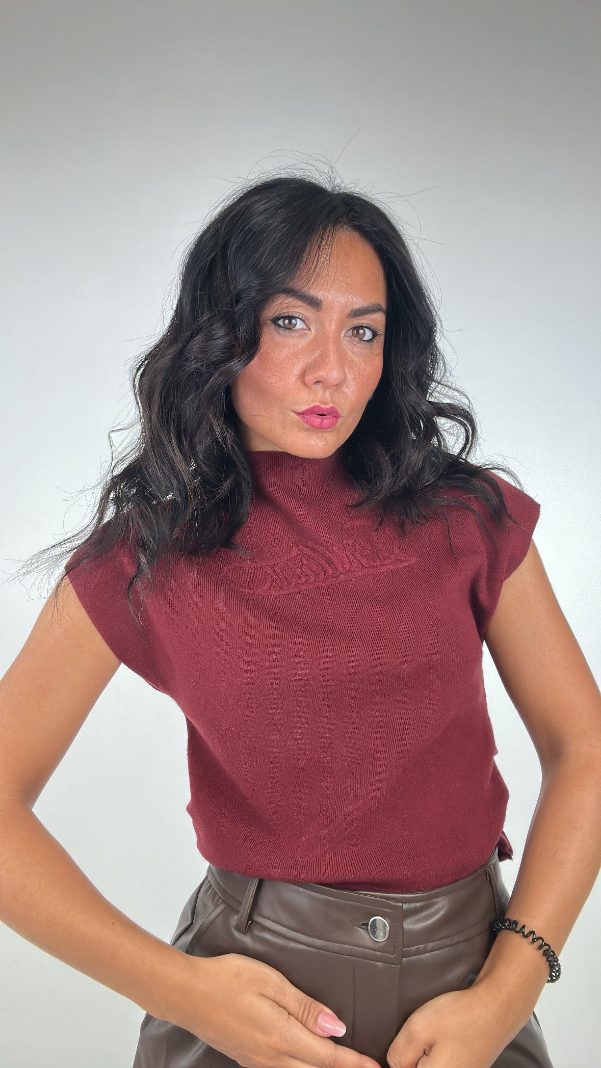 Maglia IN FILO SBA - BORDEAUX