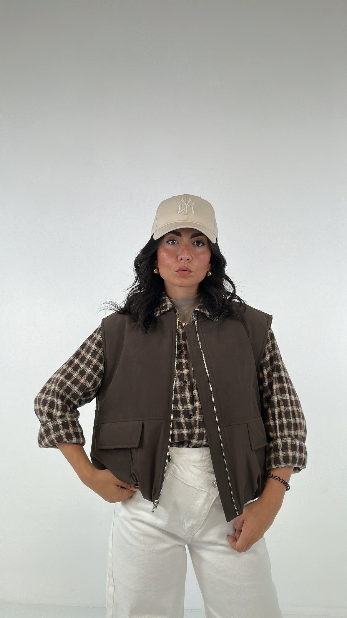 Gilet BOMBER LUMINA - MARRONE