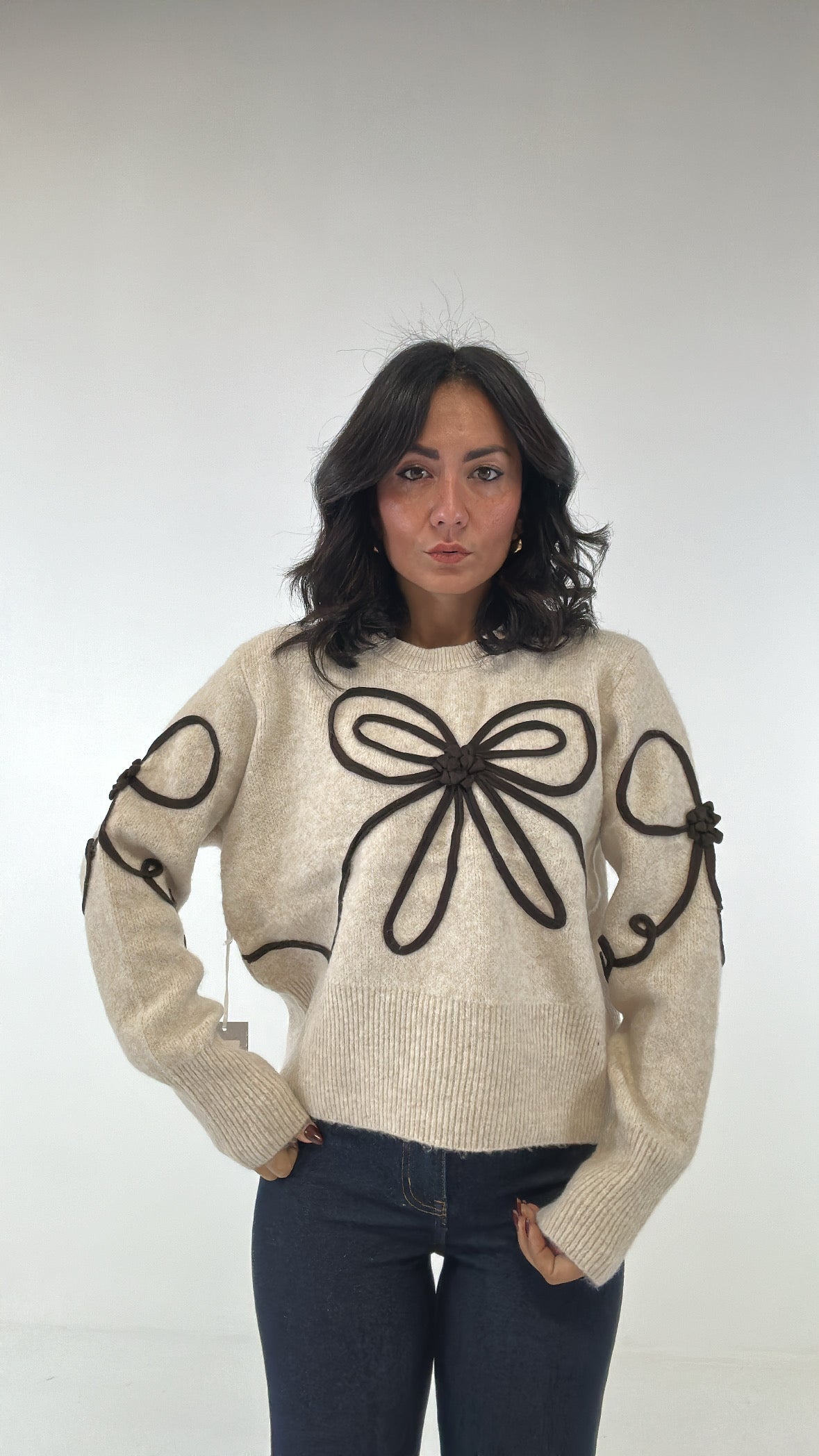 Pull MEGA FIORE - BEIGE