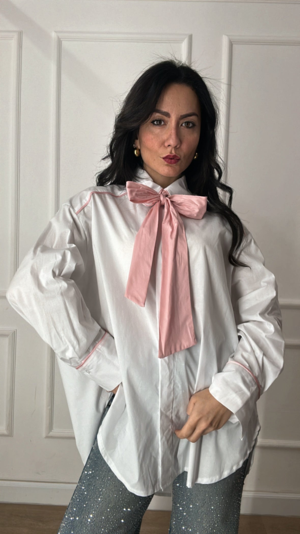 Camicia CON FIOCCO - ROSA