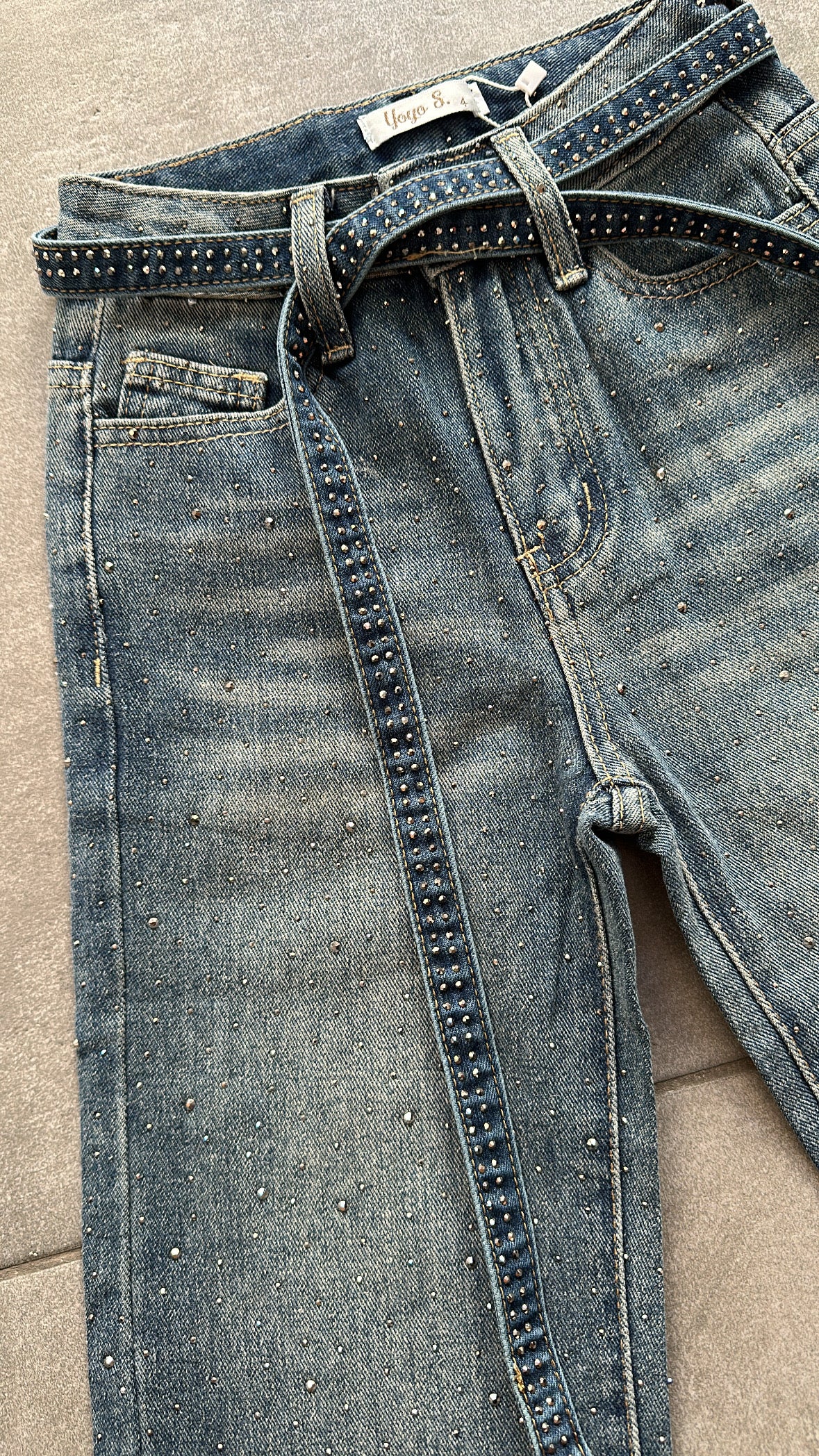 Jeans PALAZZO CINTURA BRILLO 4-14A - JEANS