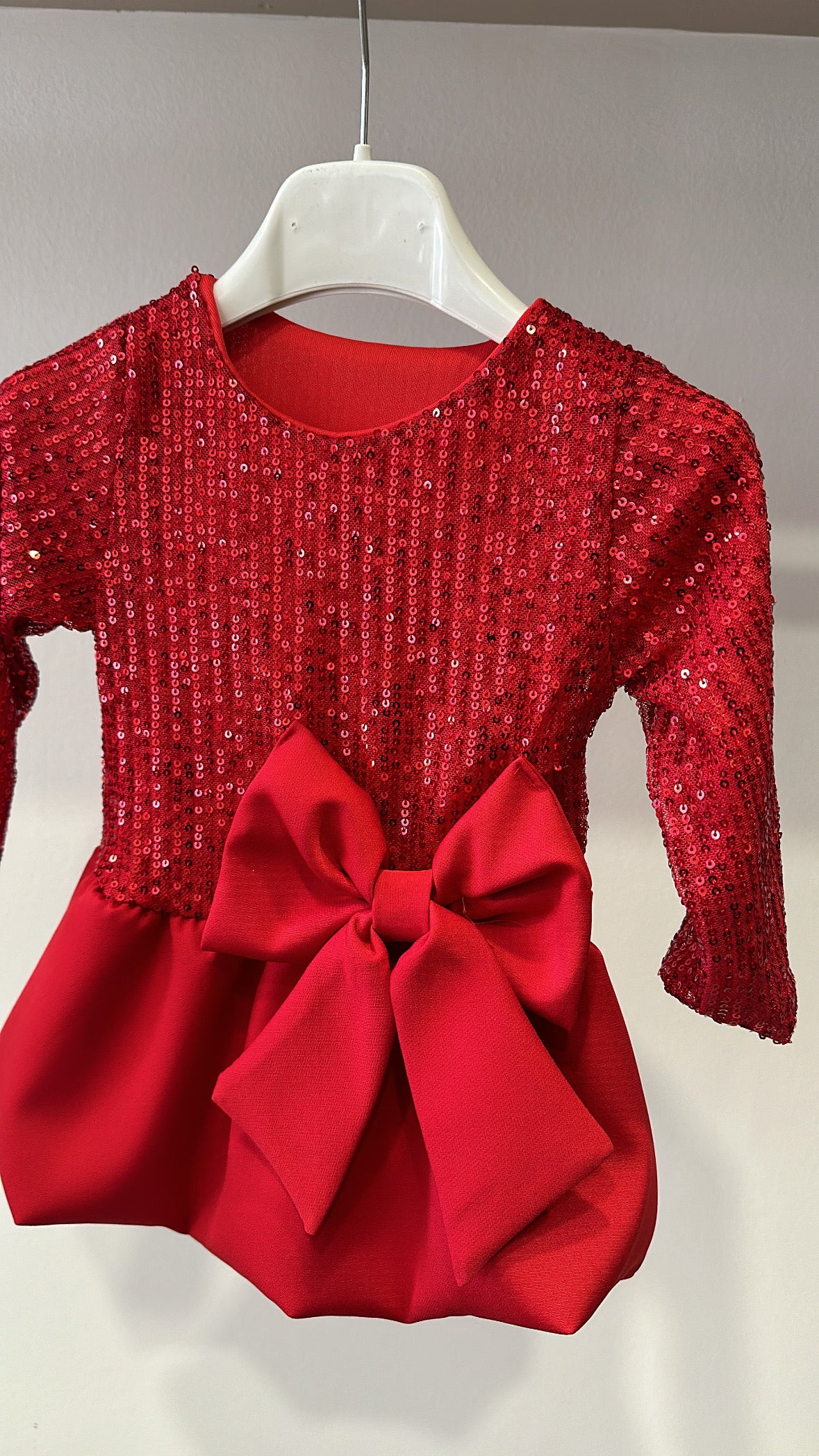 Vestitino CON PAILLETTES 12-36M - ROSSO