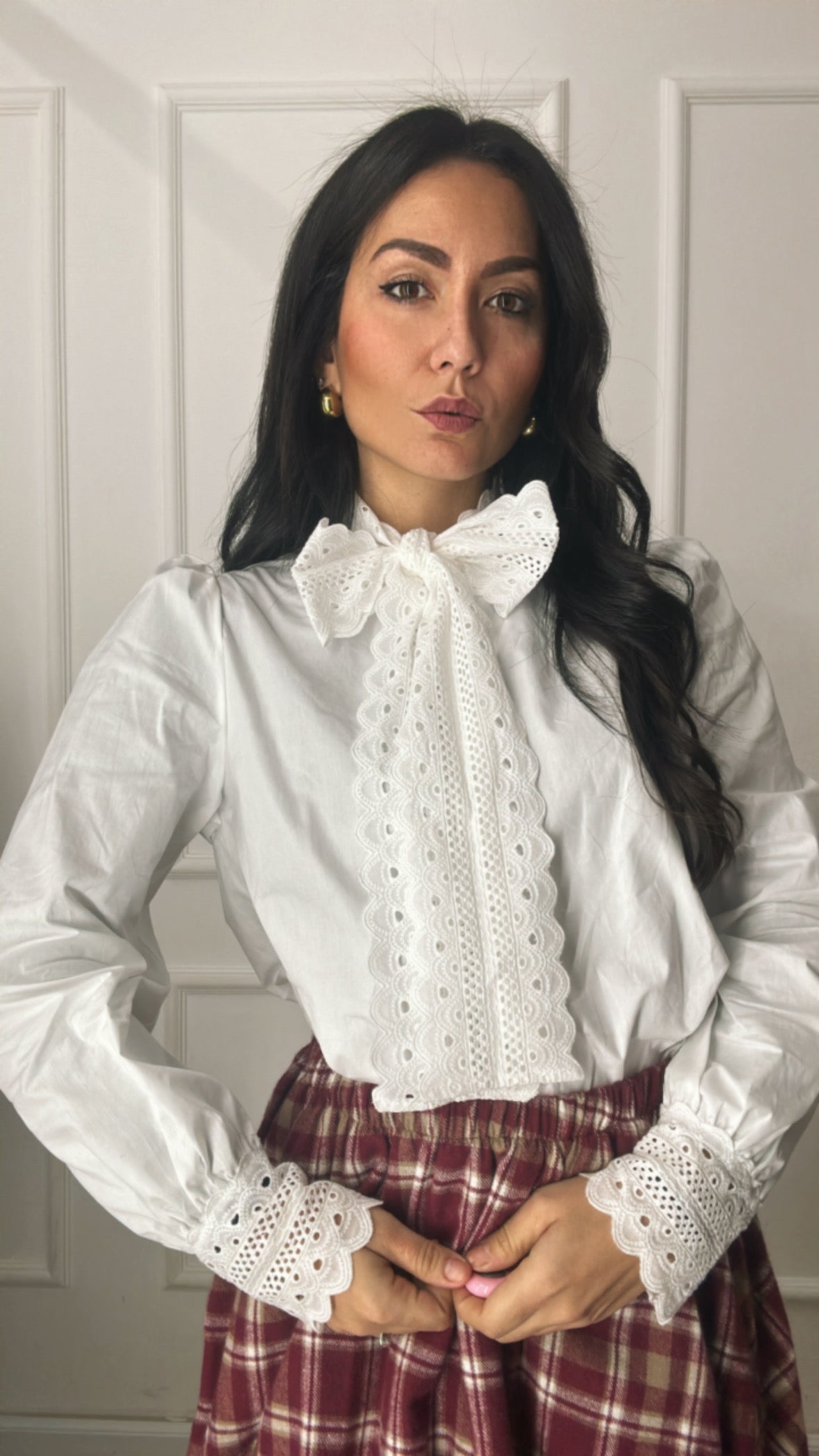 Camicia FIOCCO RICAMATO - BIANCO