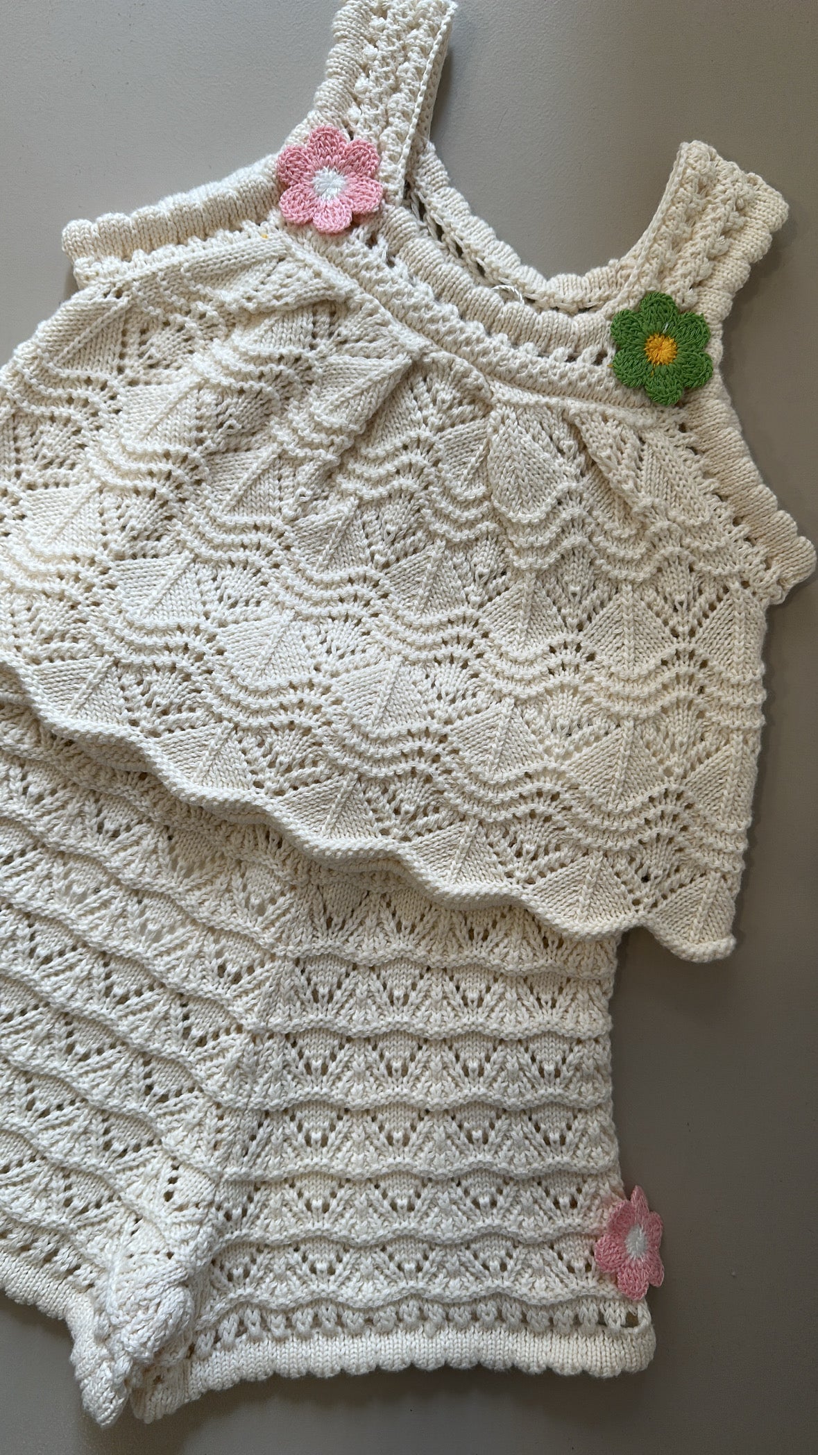 Completo MACRAME FIORI 1-5A - BEIGE